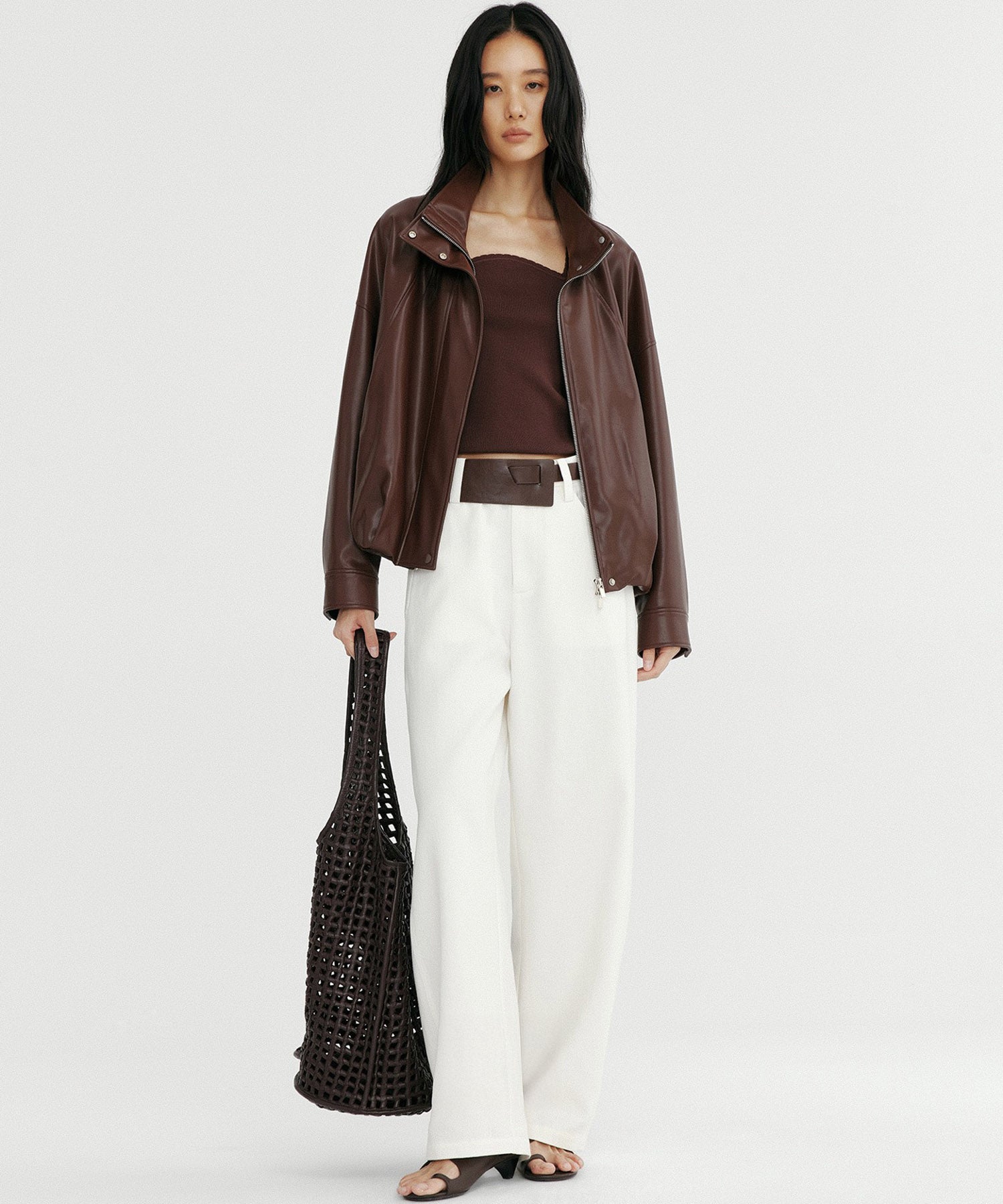 【12月上旬お届け予約商品】スタンドカラーレザージャケット