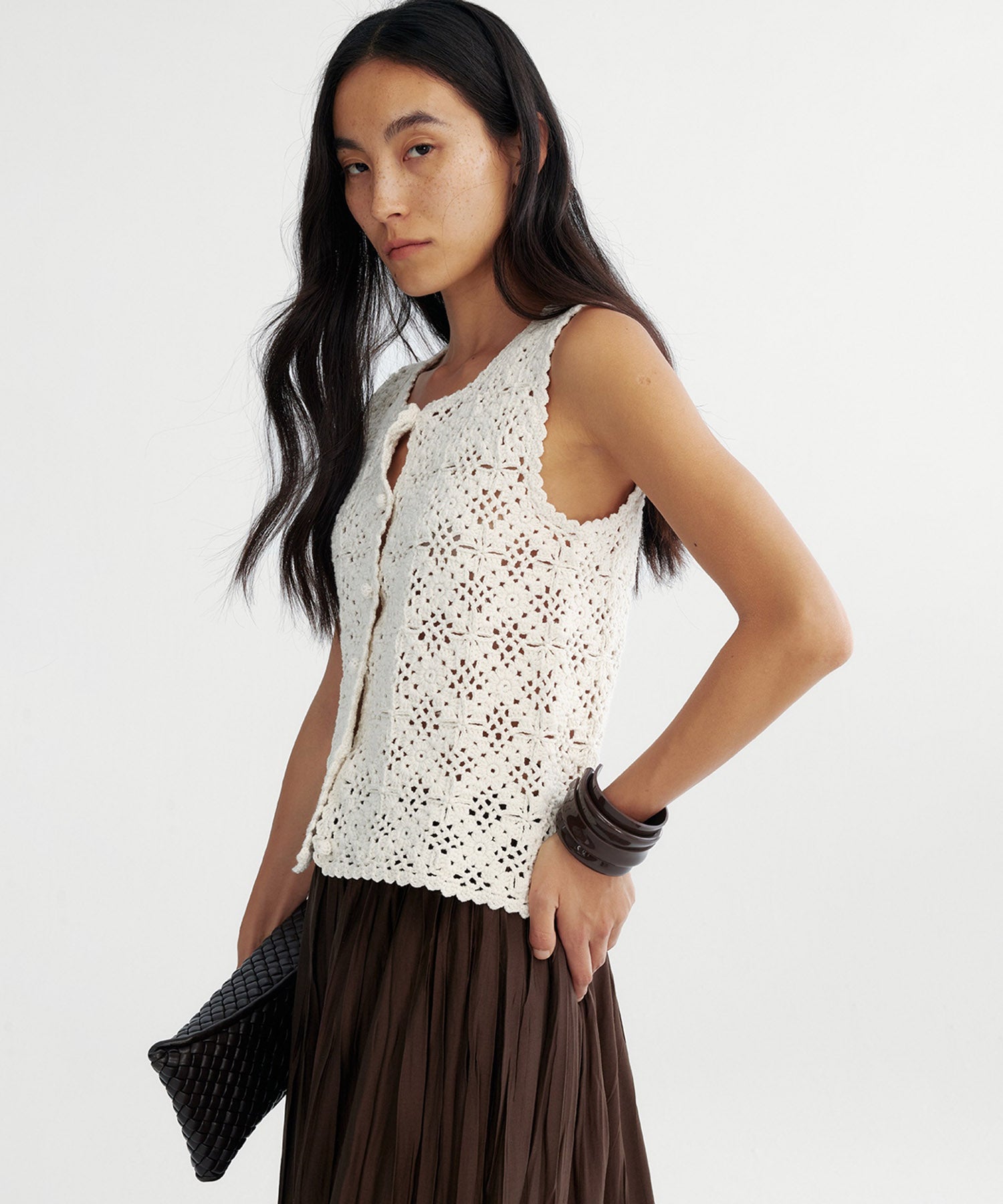 クロシェニットベスト