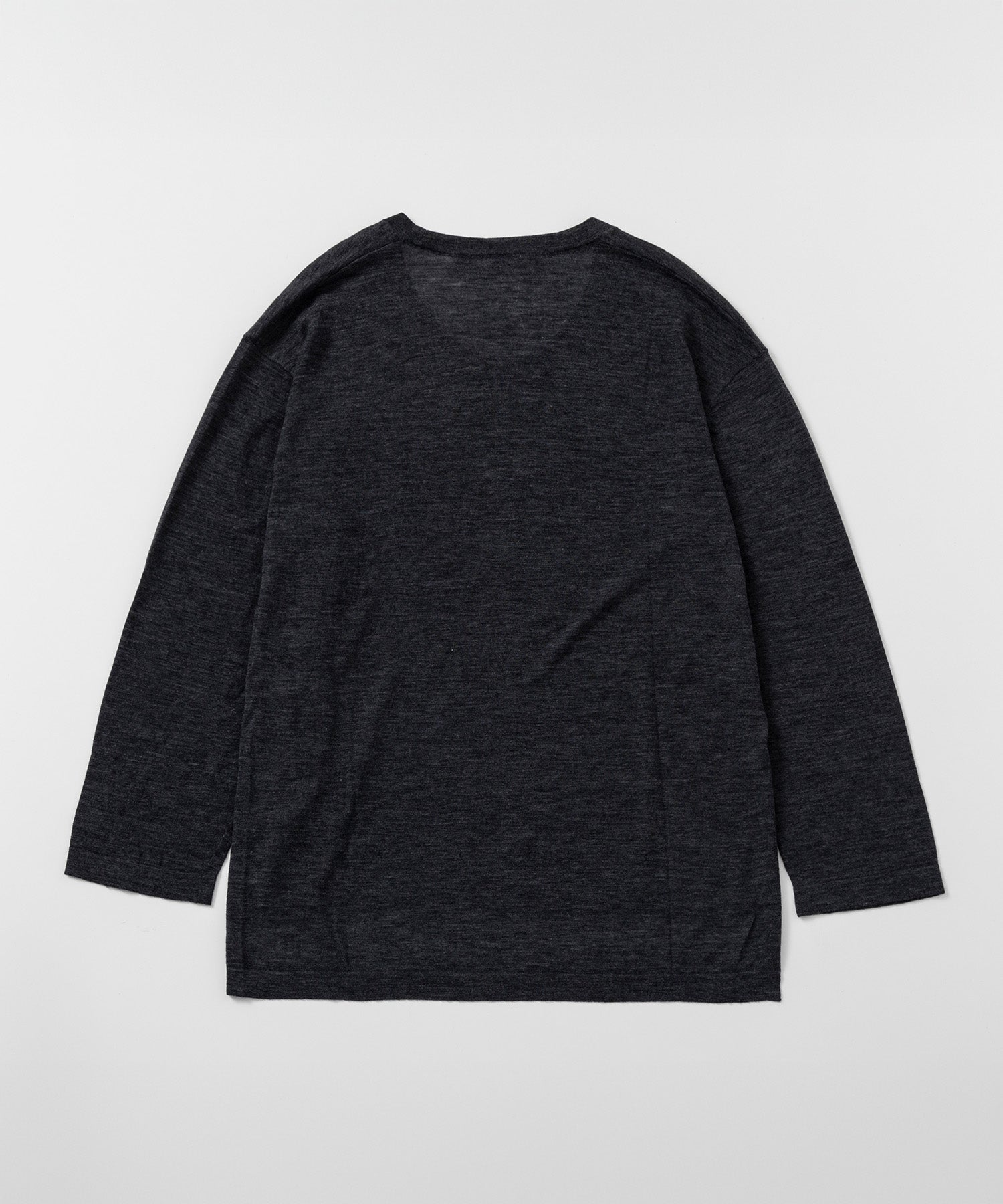 Uネック ウールニットプルオーバー