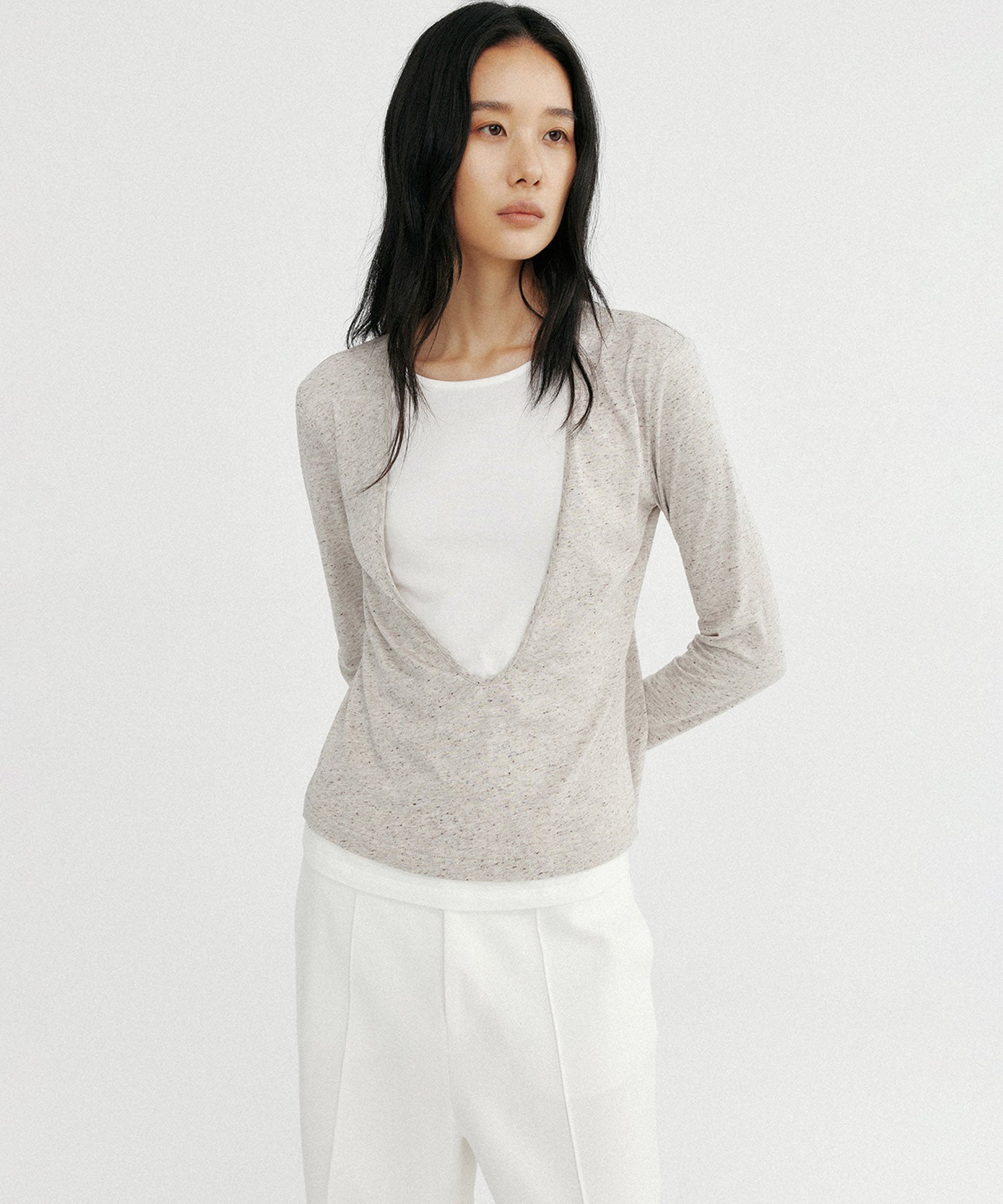 レイヤード ロングスリーブカットソー