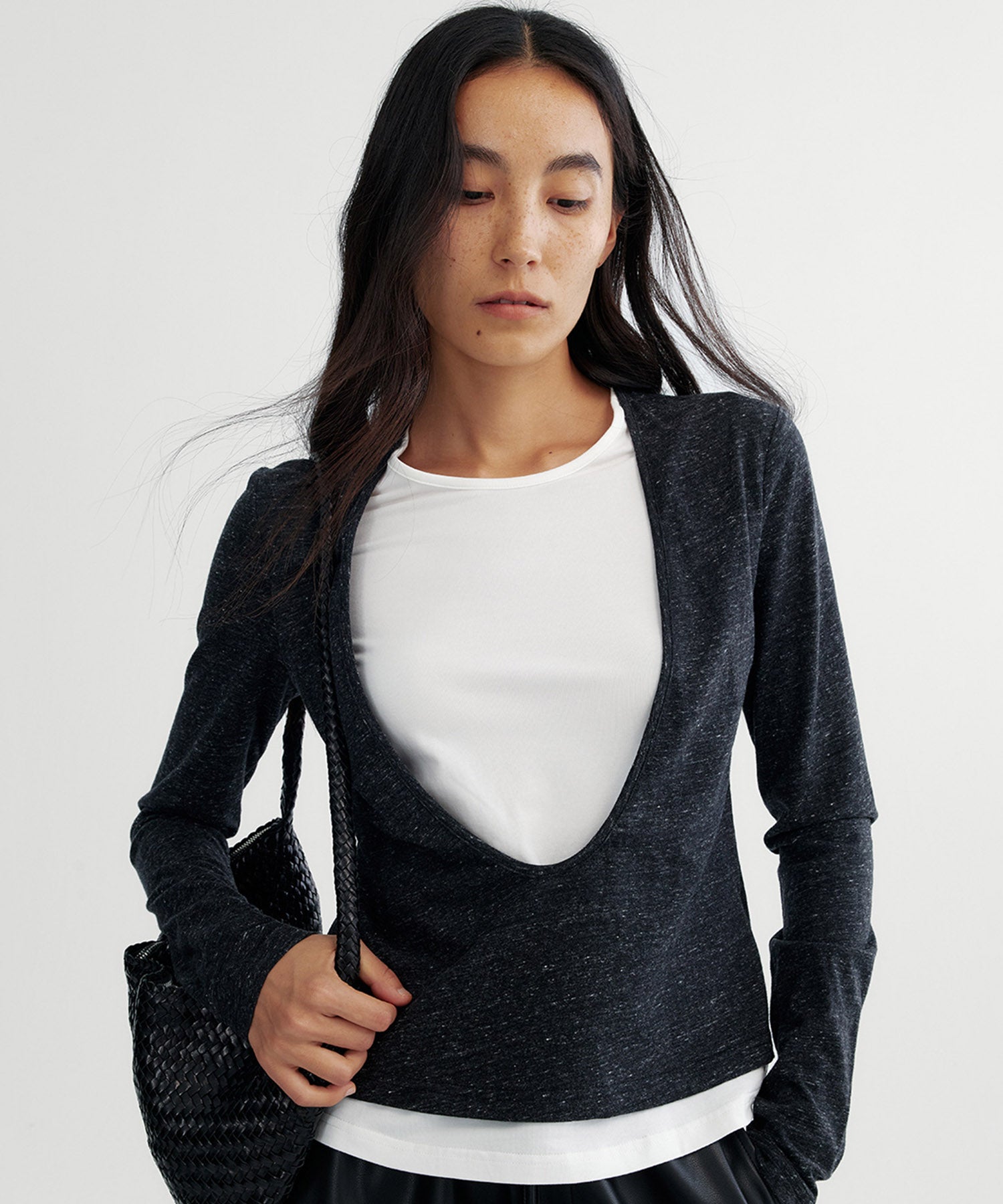 レイヤード ロングスリーブカットソー