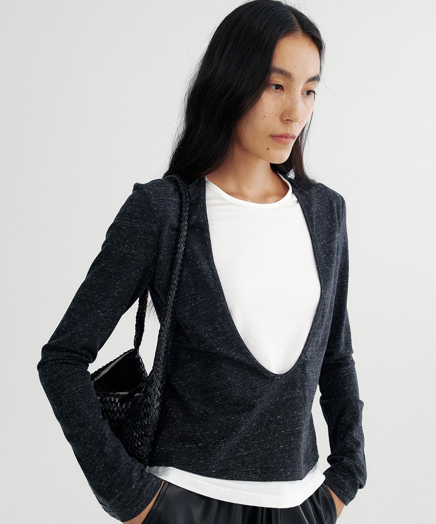 レイヤード ロングスリーブカットソー