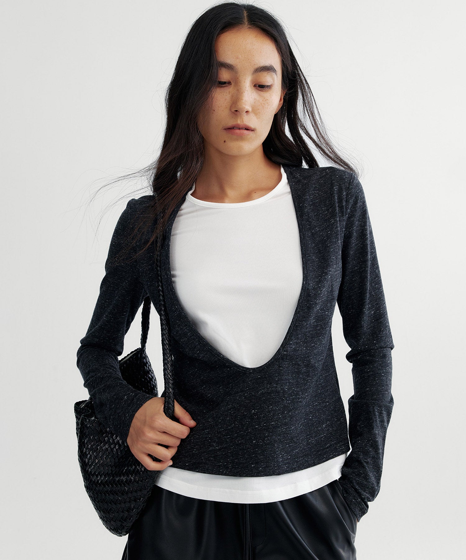 レイヤード ロングスリーブカットソー