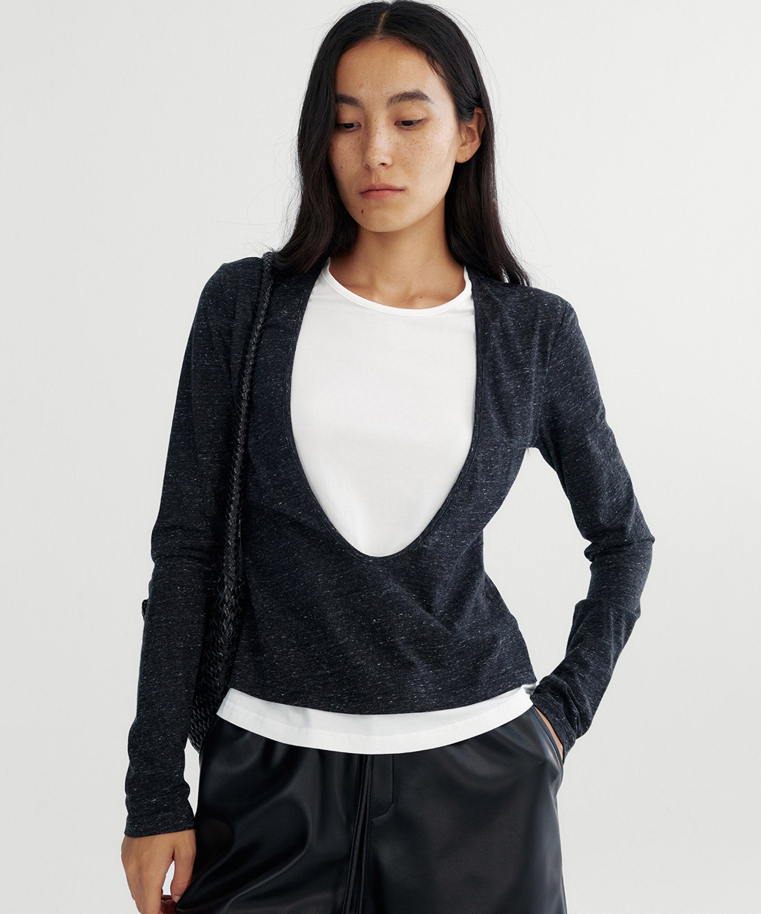 レイヤード ロングスリーブカットソー