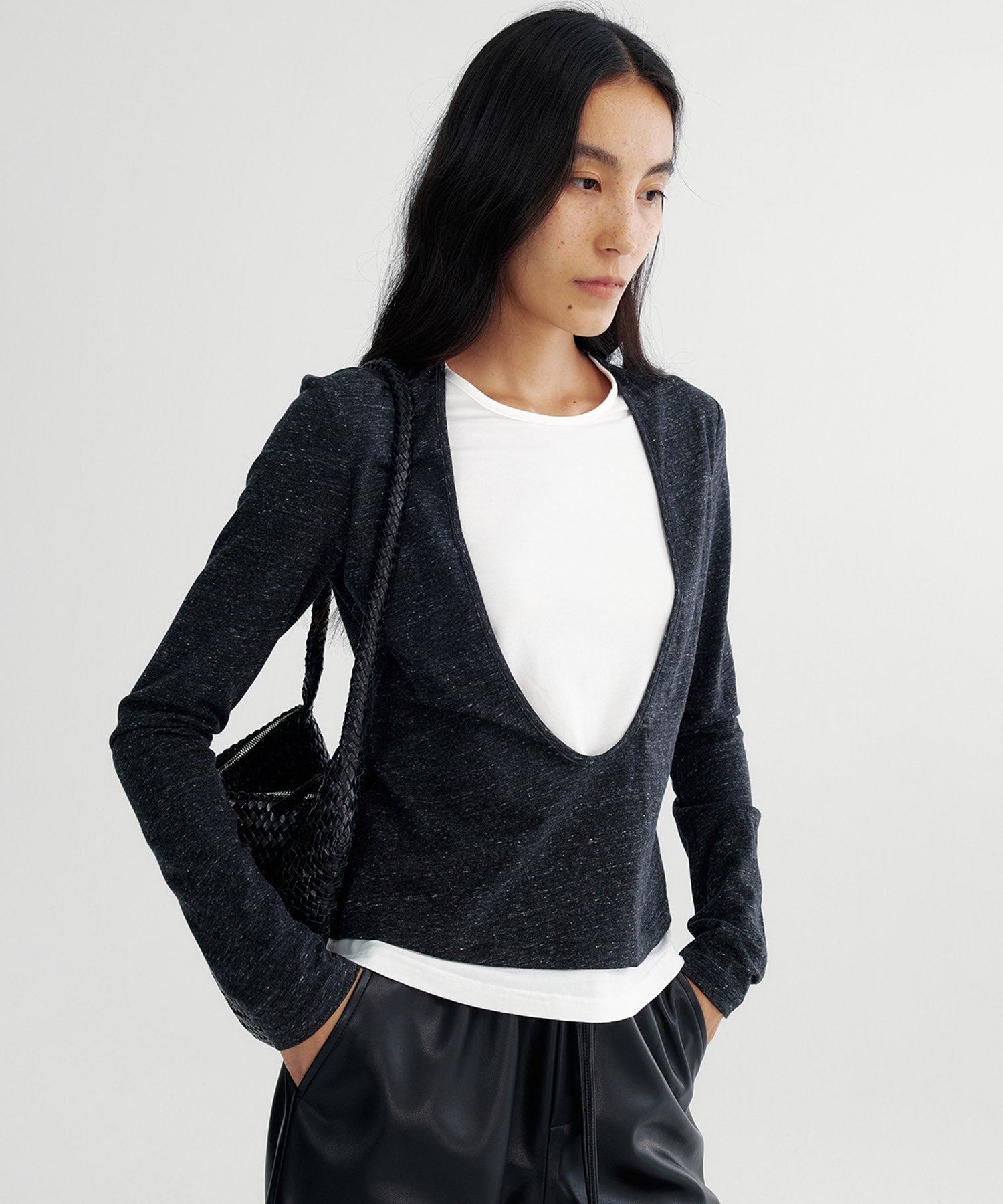 レイヤード ロングスリーブカットソー