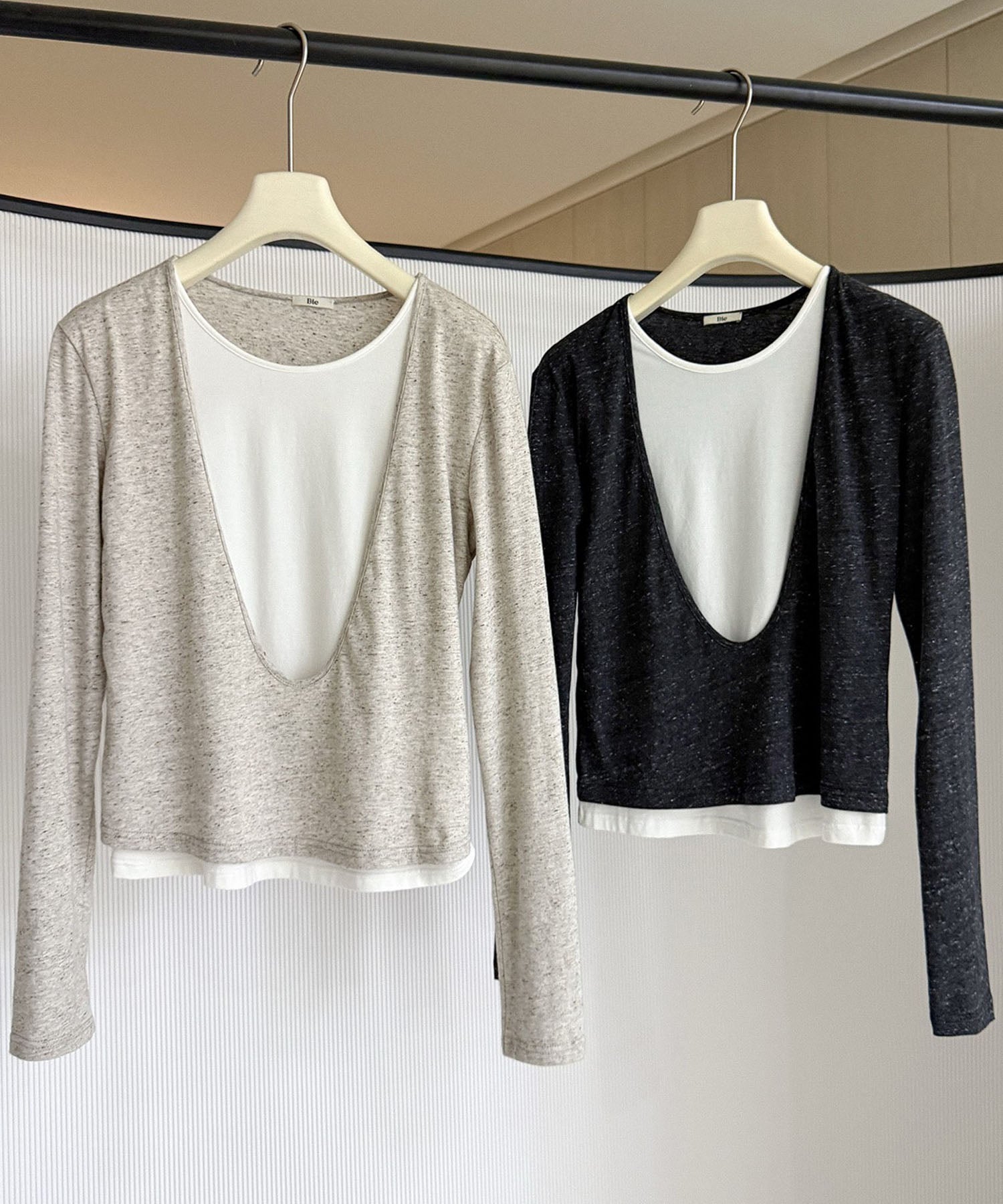 レイヤード ロングスリーブカットソー