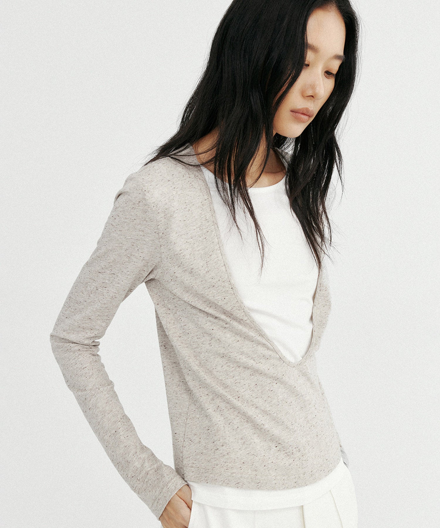レイヤード ロングスリーブカットソー