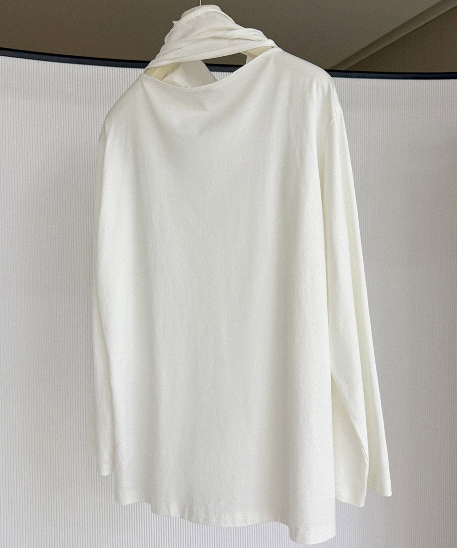 リボンカラープルオーバーカットソー