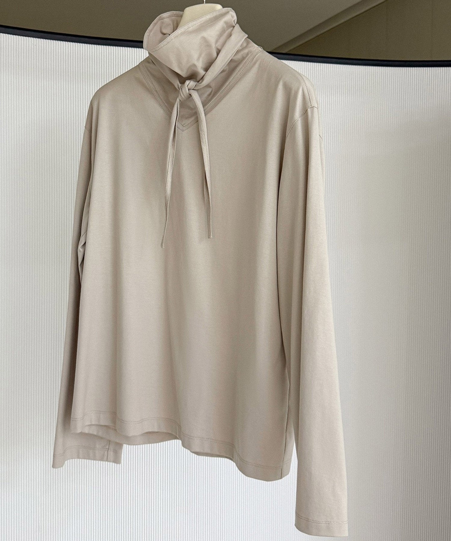 リボンカラープルオーバーカットソー