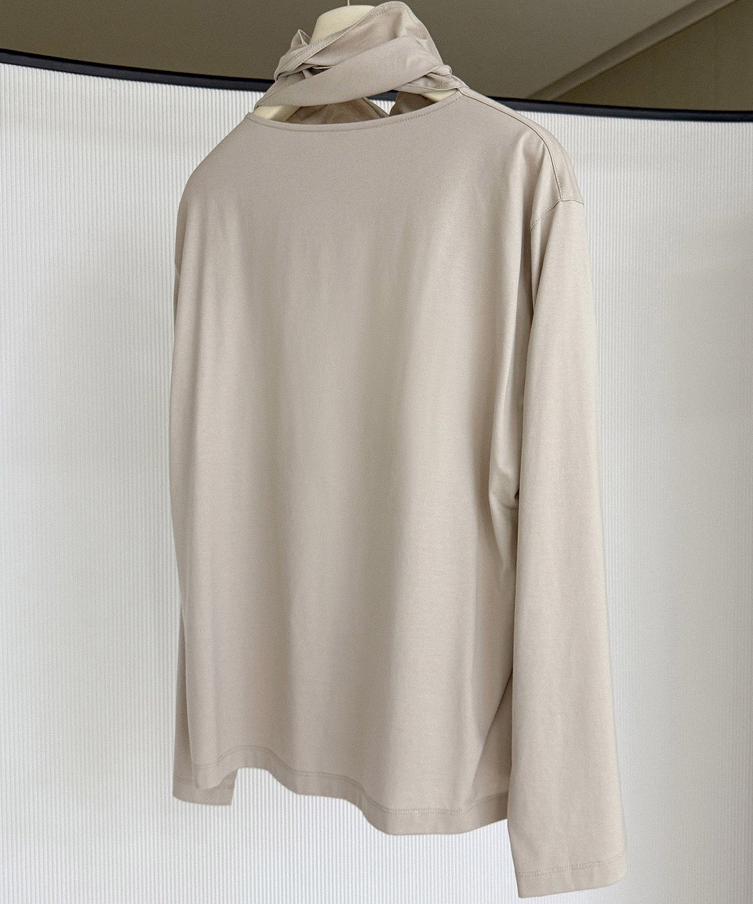 リボンカラープルオーバーカットソー