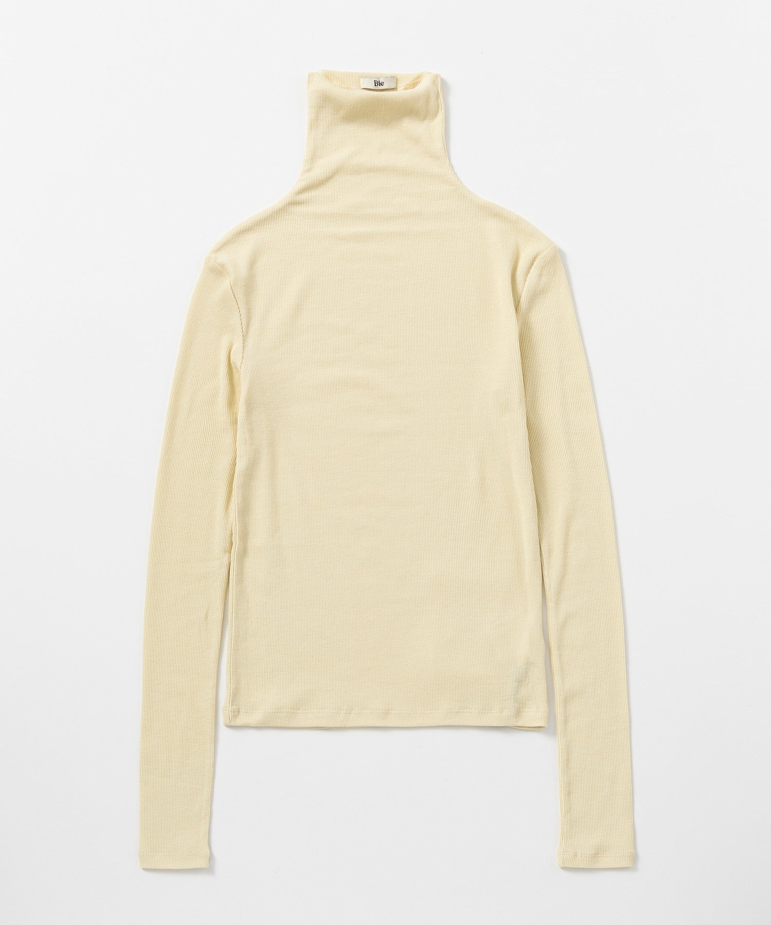 タートルネックリブトップス