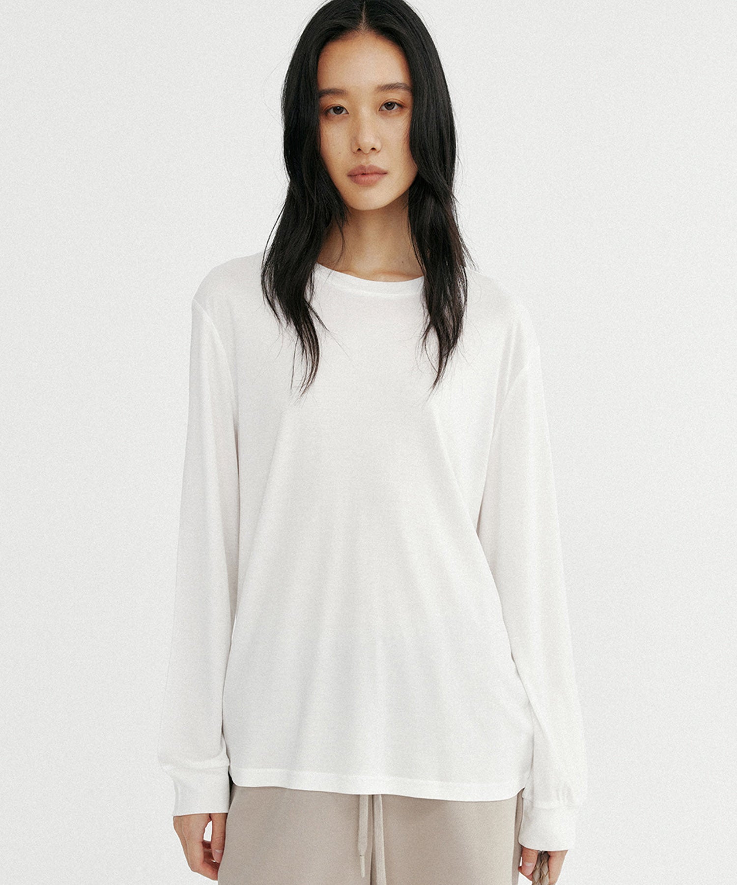 【12月上旬お届け予約商品】シルクタッチロングスリーブTシャツ