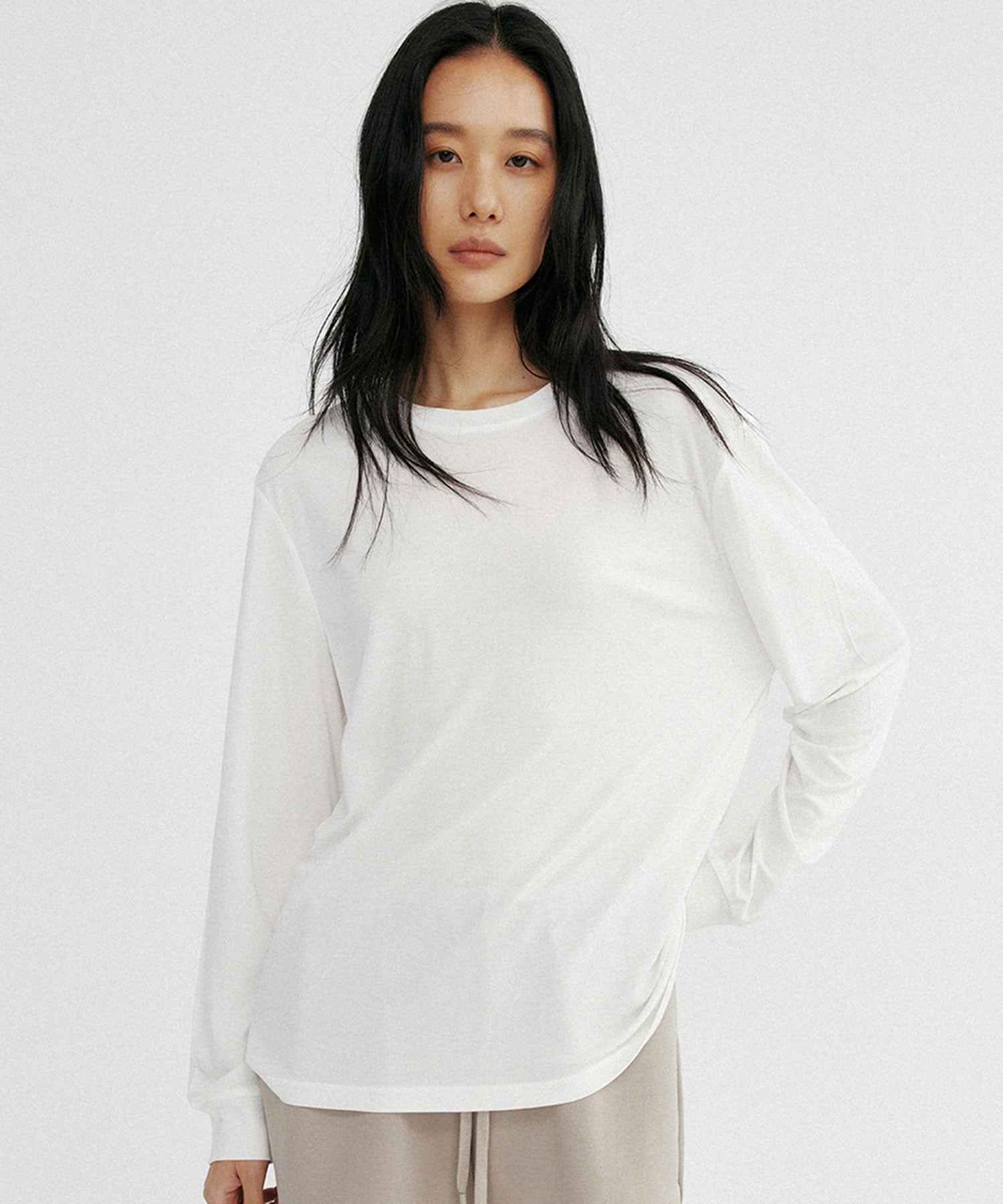 【12月上旬お届け予約商品】シルクタッチロングスリーブTシャツ