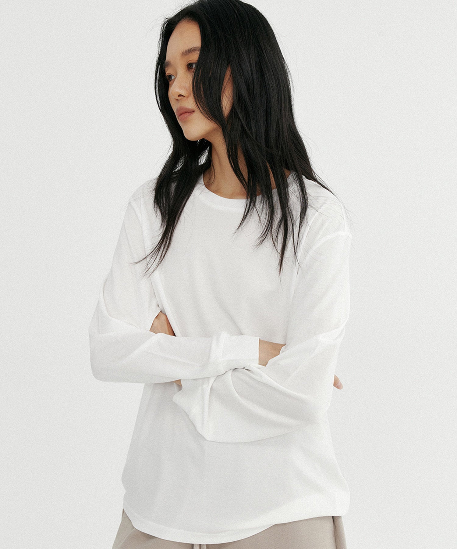 【12月上旬お届け予約商品】シルクタッチロングスリーブTシャツ