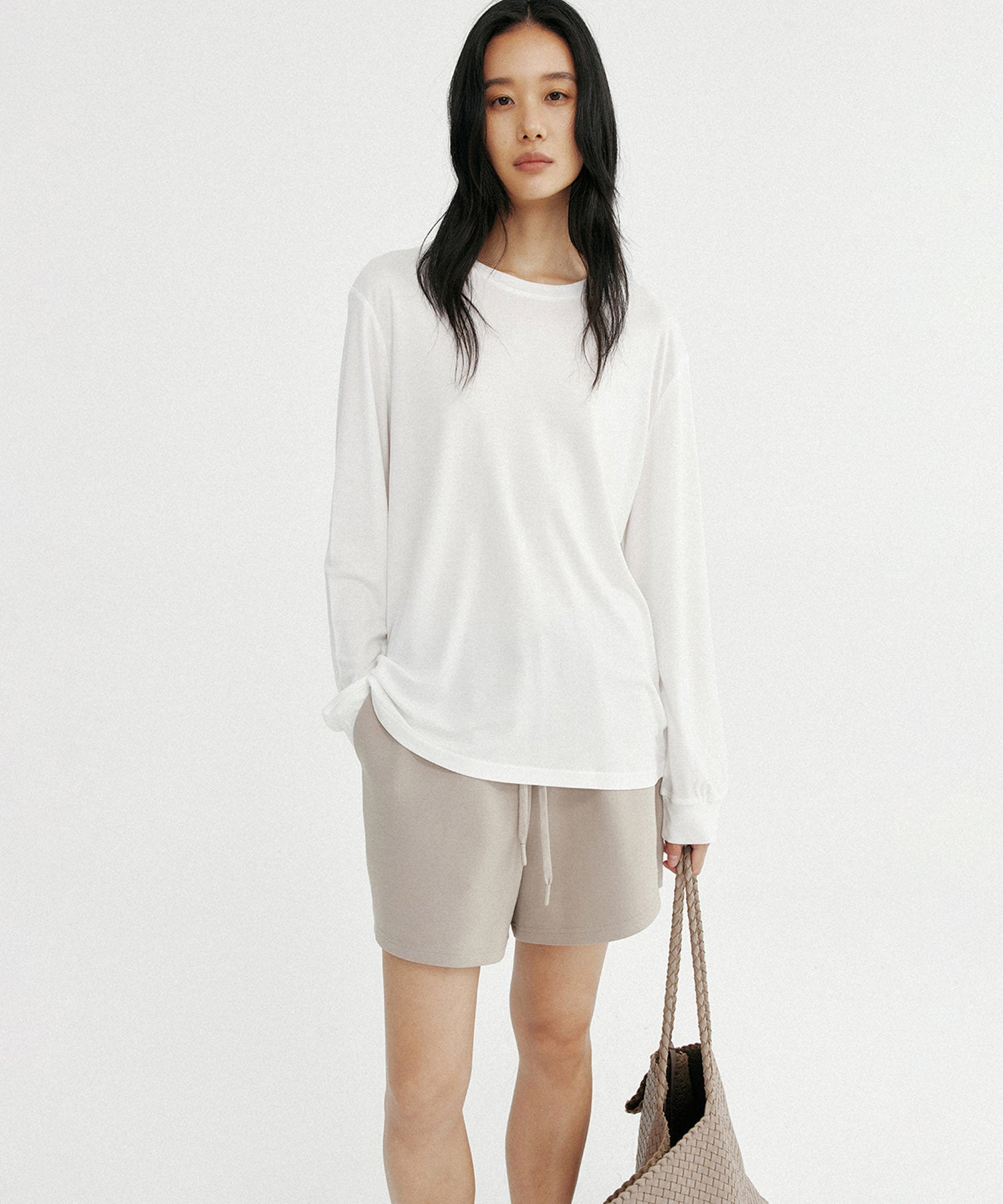 【12月上旬お届け予約商品】シルクタッチロングスリーブTシャツ