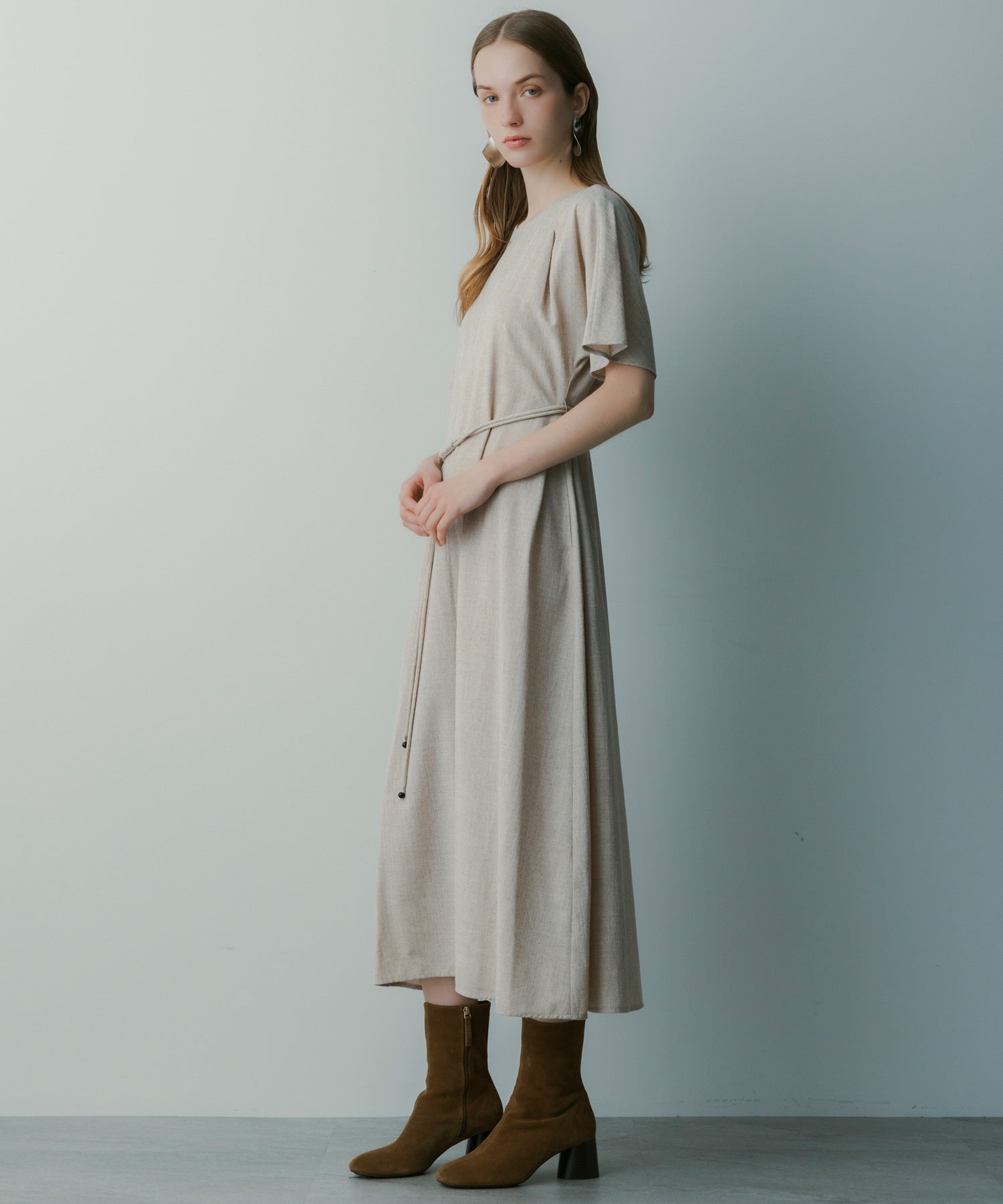 【3月中旬お届け予約商品】ウエストマークワンピース