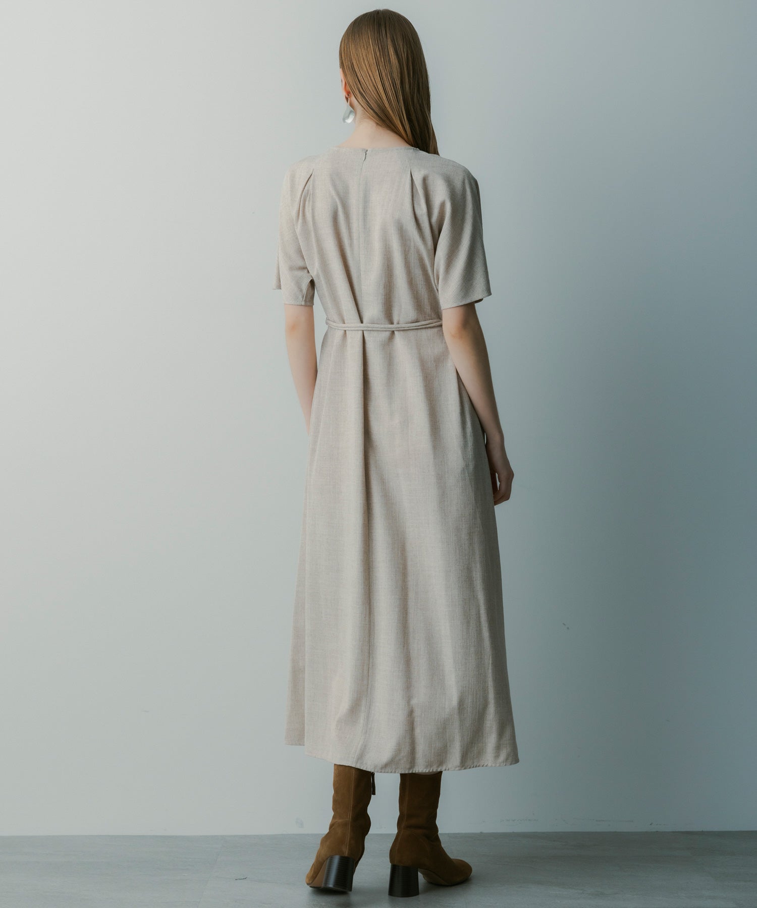 【3月中旬お届け予約商品】ウエストマークワンピース