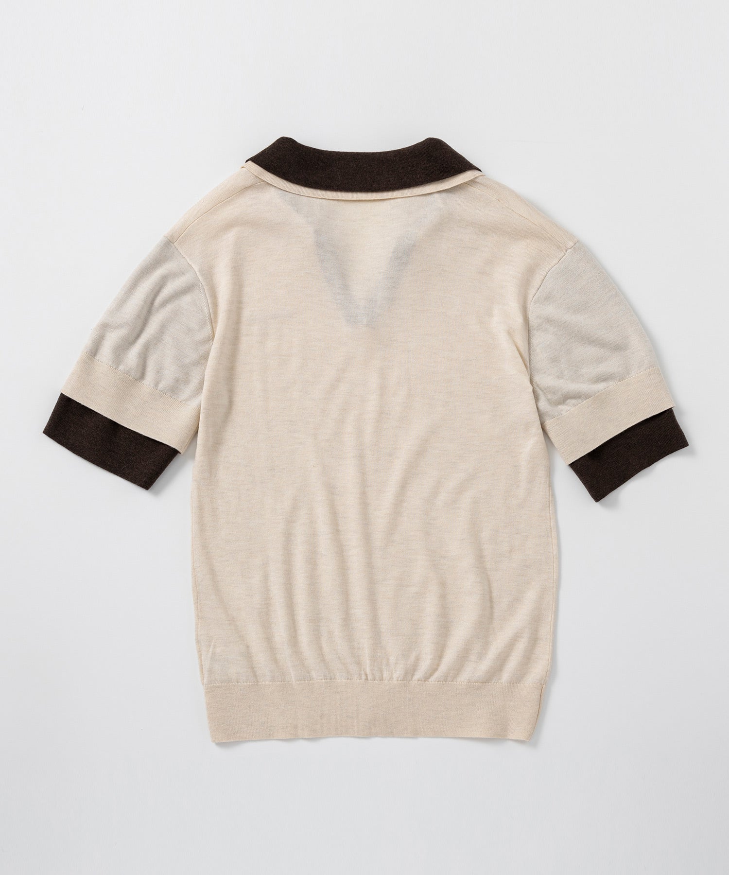 レイヤードカラー ニットシャツ