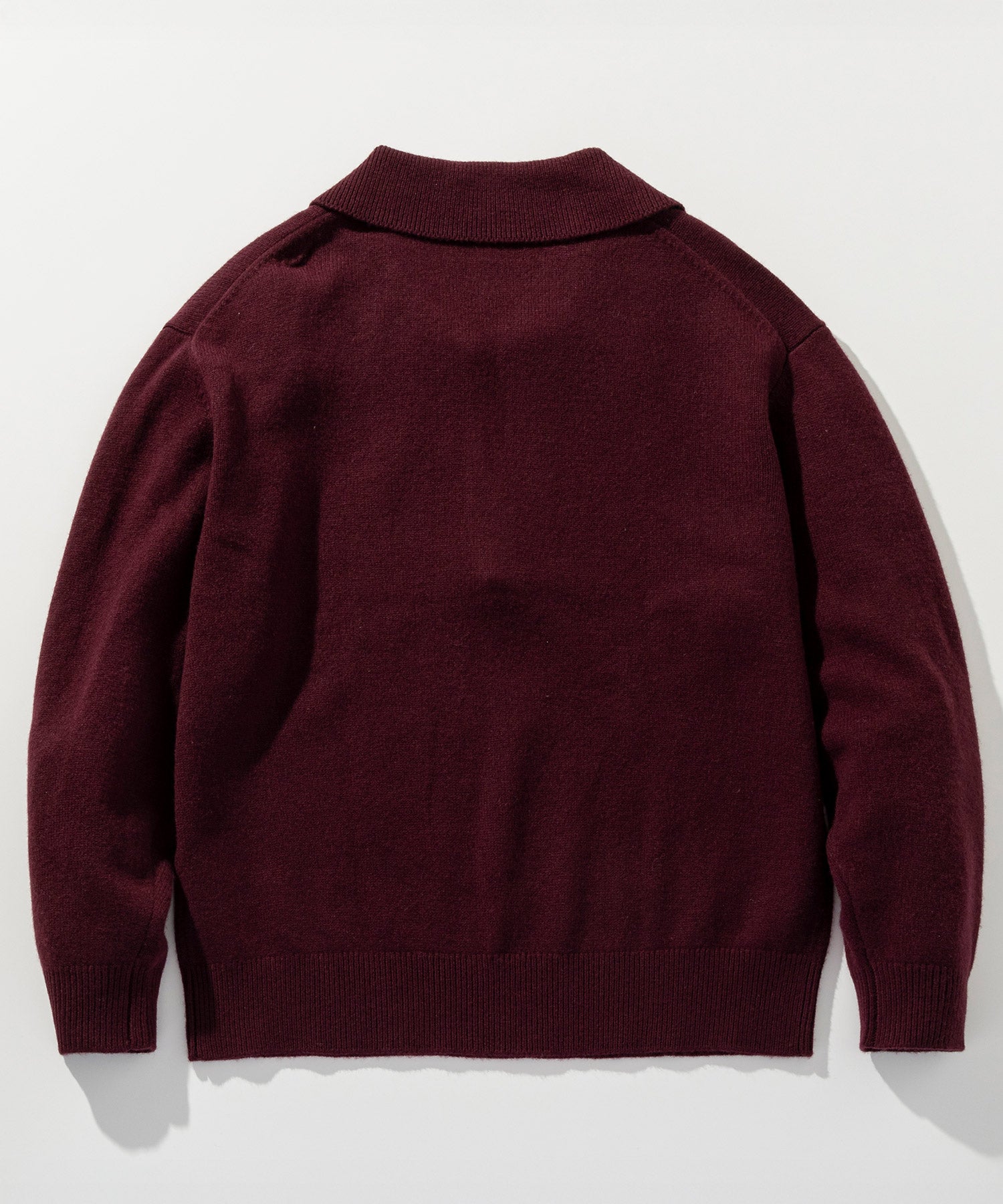 ウールブレンド Vネック ニットポロ