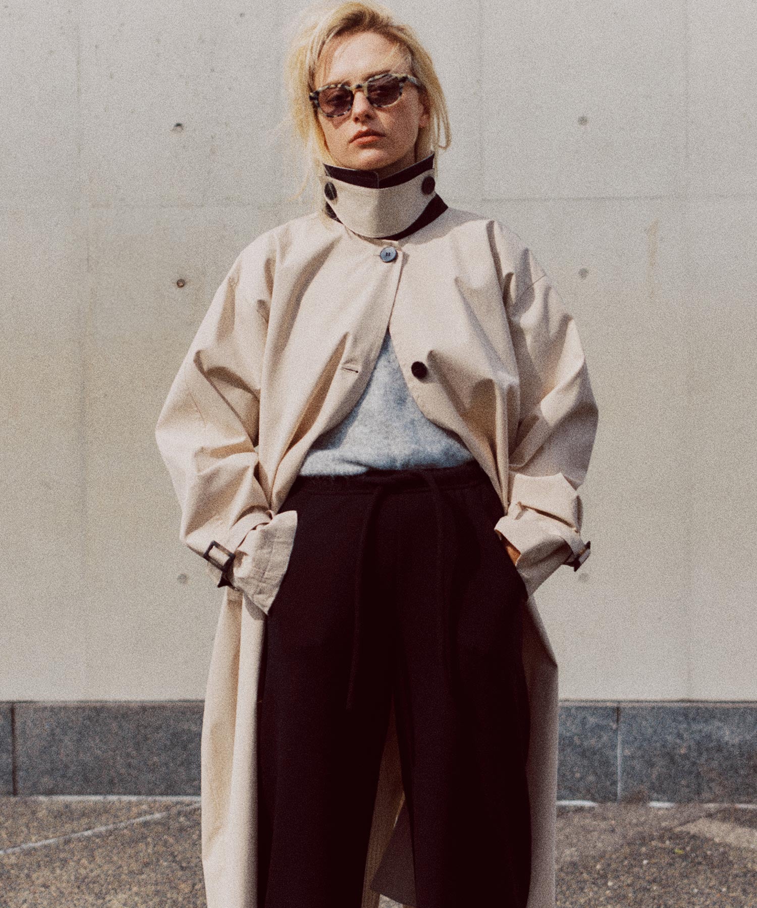 【12月上旬お届け予約商品】バイカラーロングコート