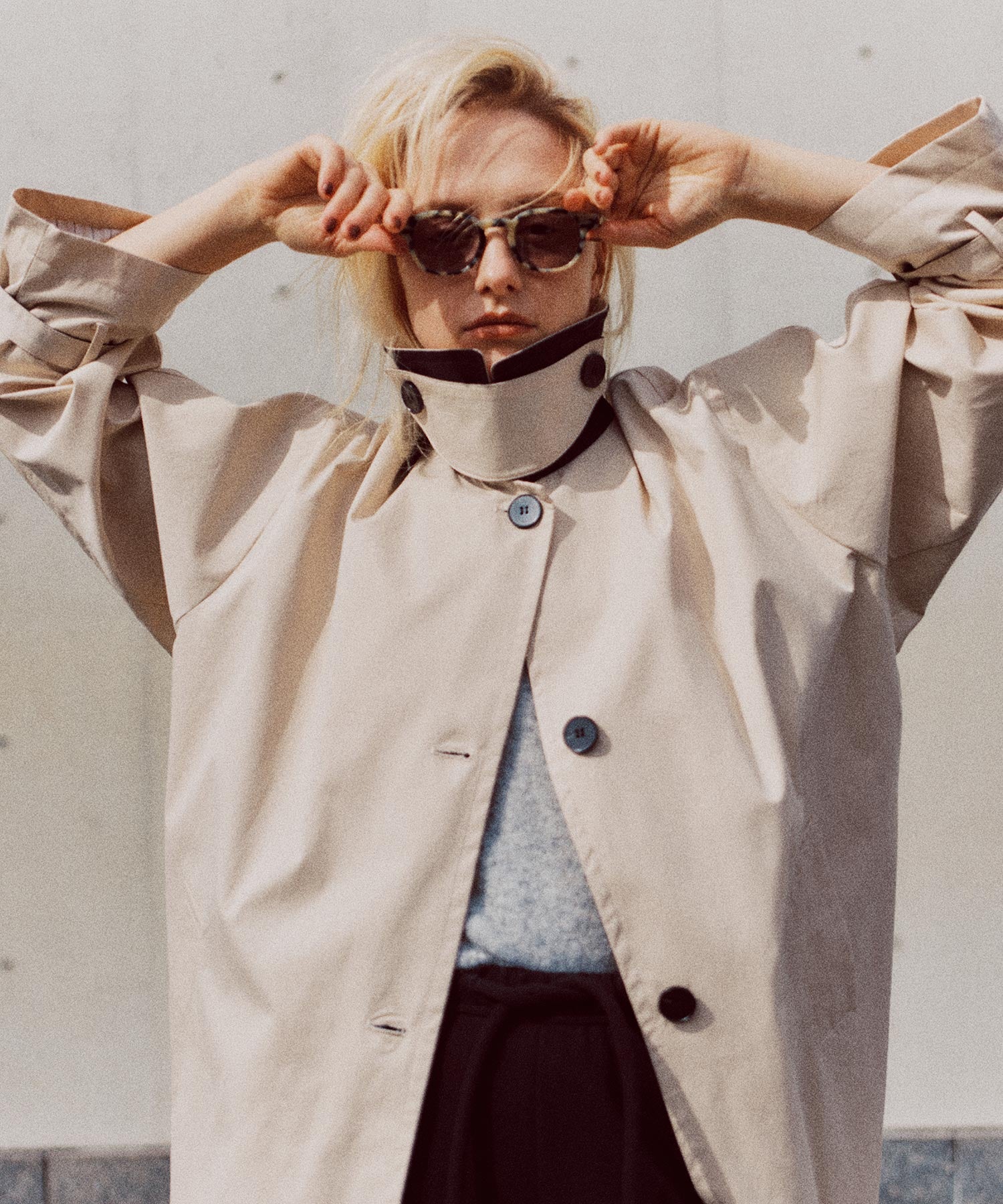 【12月上旬お届け予約商品】バイカラーロングコート