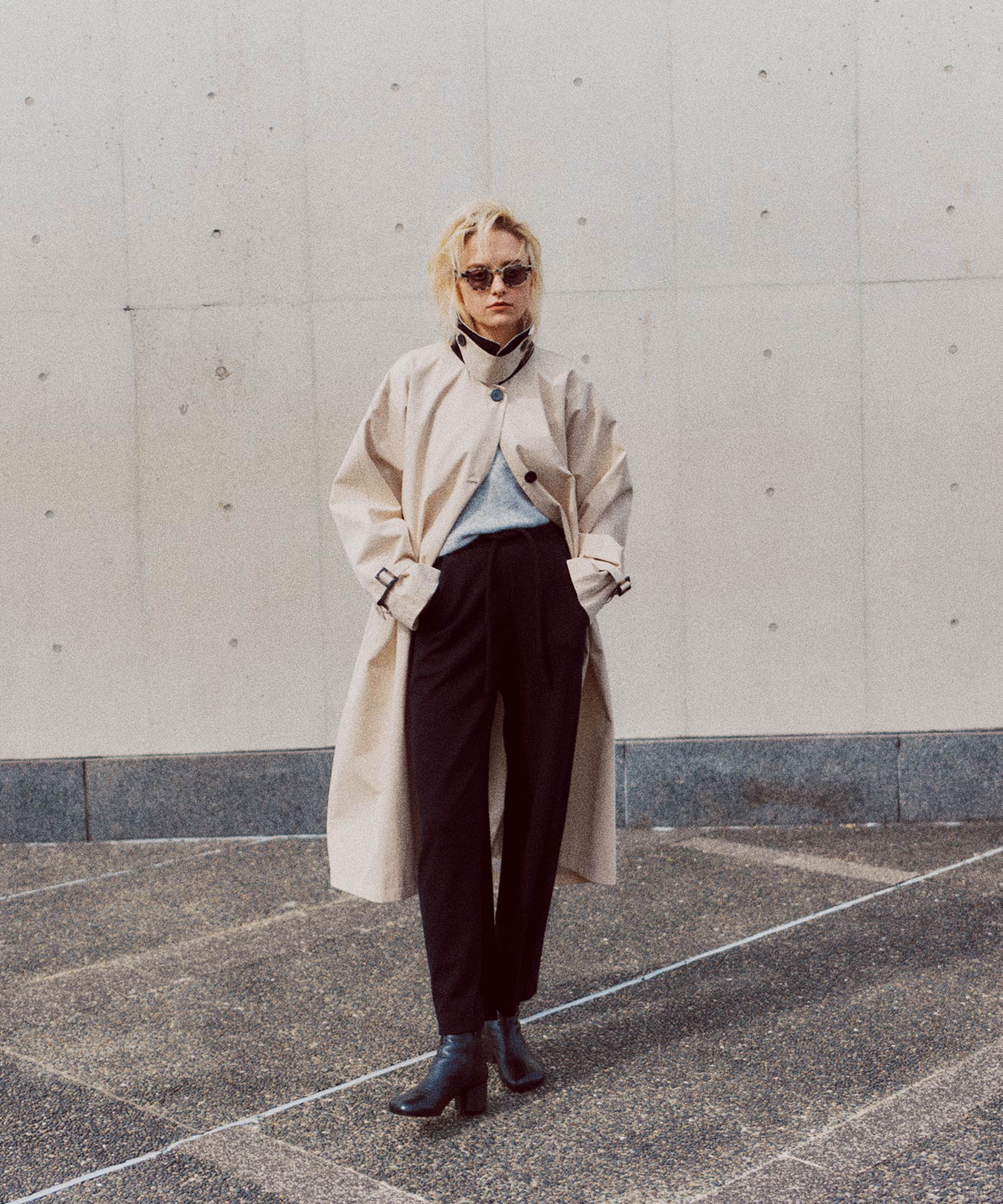 【12月上旬お届け予約商品】バイカラーロングコート