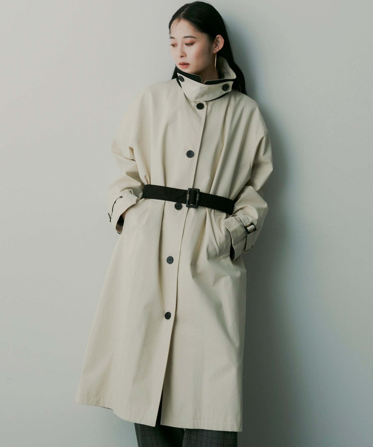 【12月上旬お届け予約商品】バイカラーロングコート