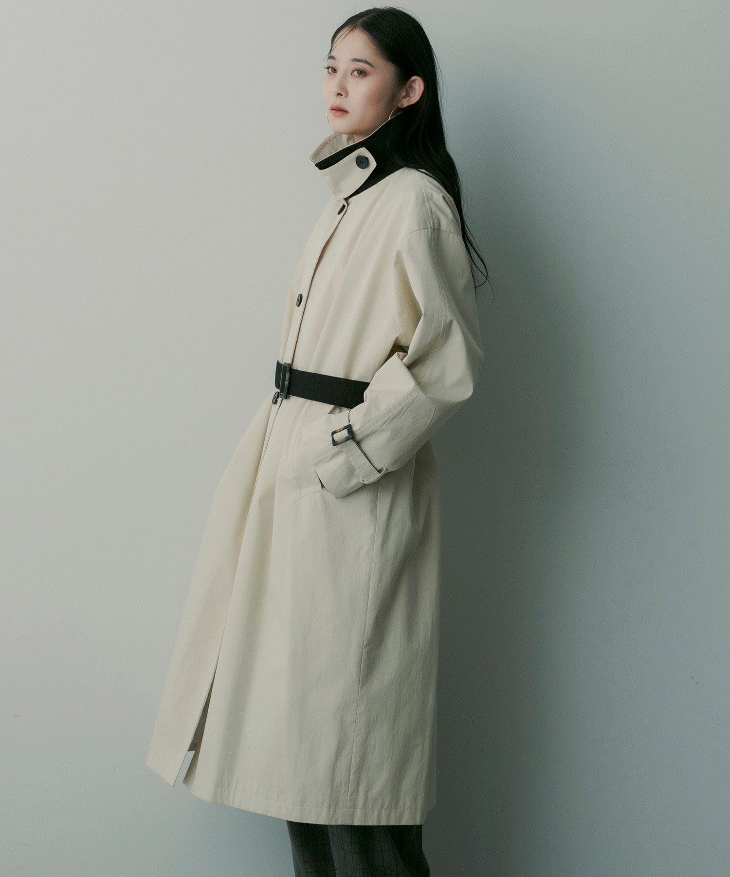 【12月上旬お届け予約商品】バイカラーロングコート