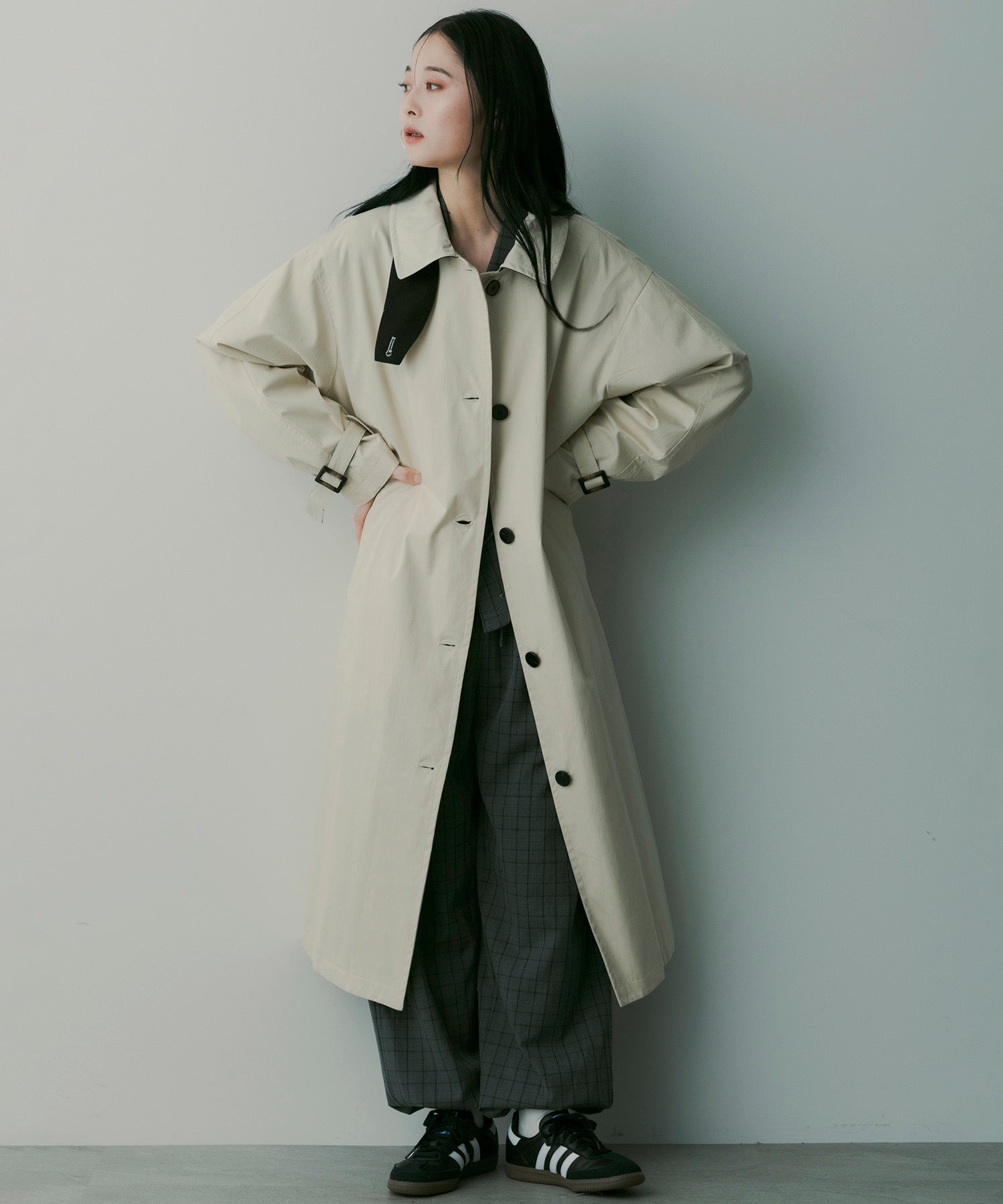 【12月上旬お届け予約商品】バイカラーロングコート