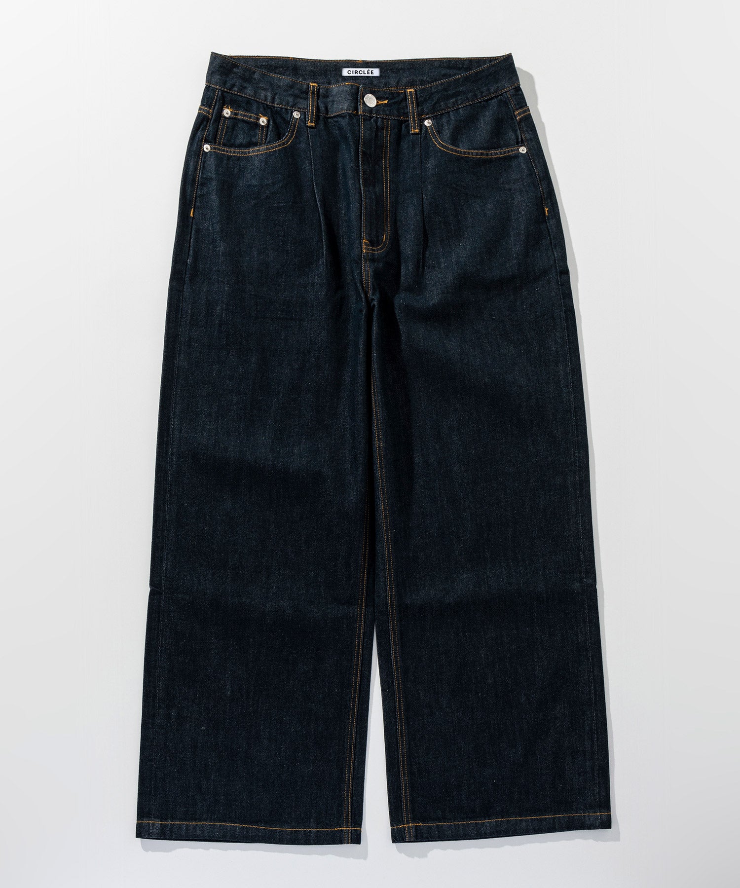 ハイウエスト デニムワイドパンツ
