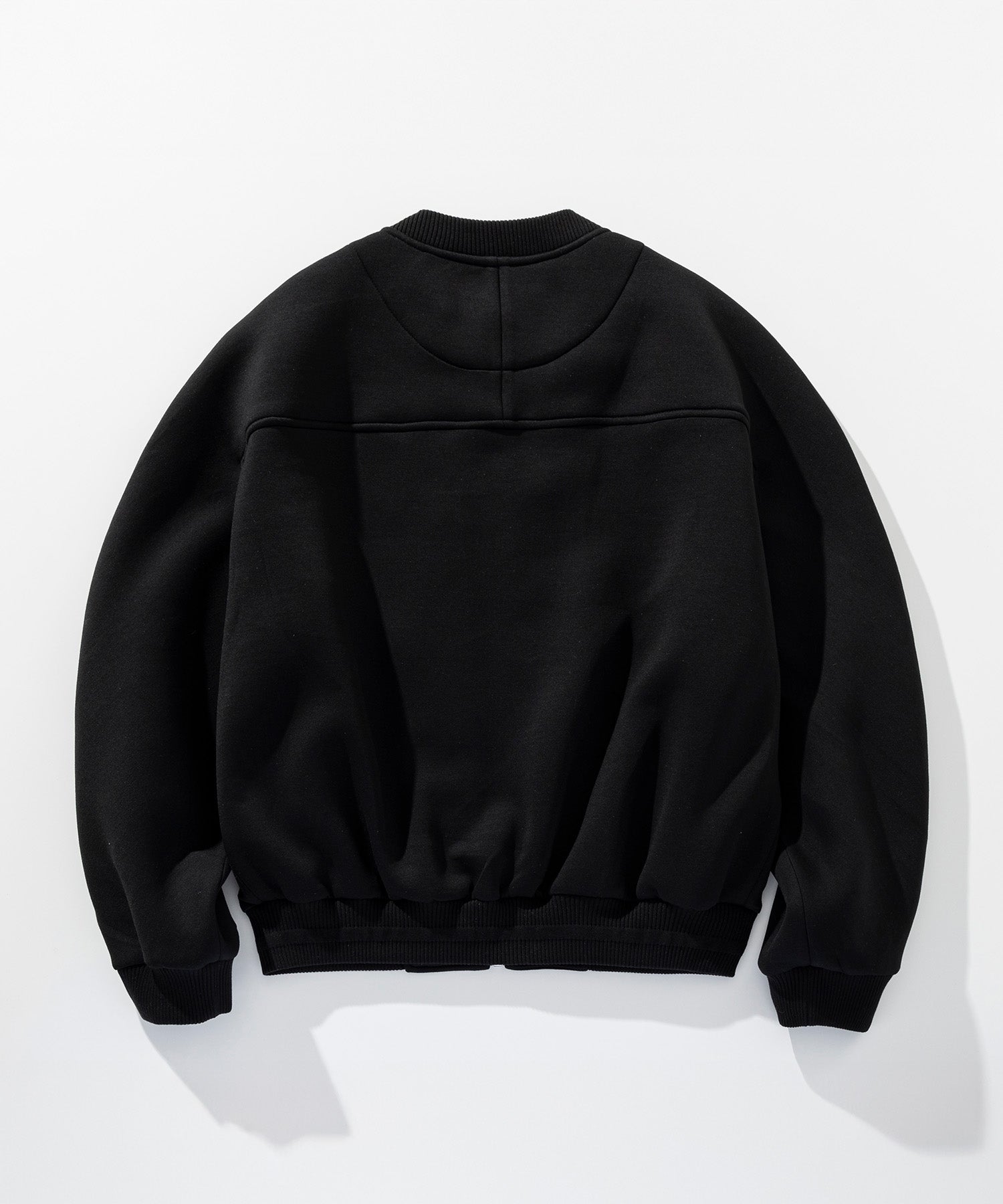 クルーネックジップブルゾン