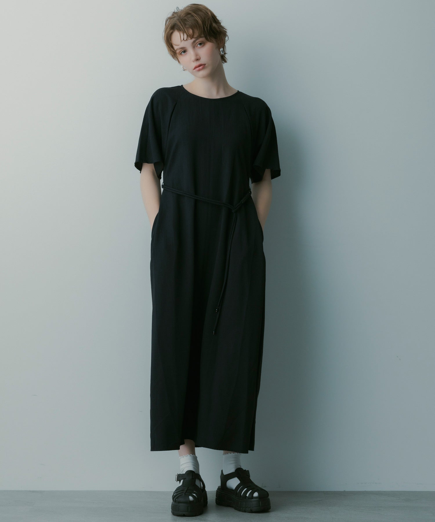 【3月中旬お届け予約商品】ウエストマークワンピース