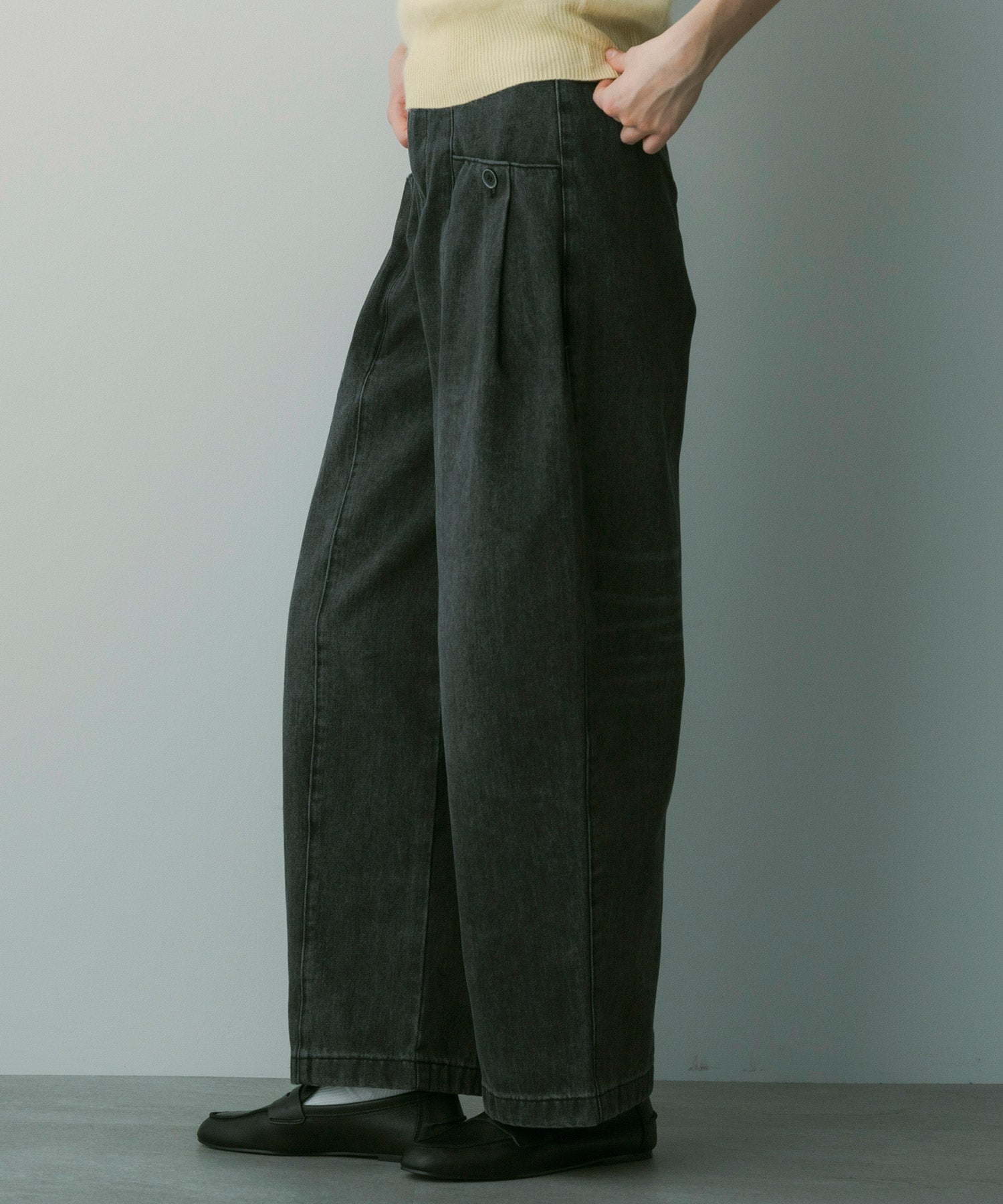 【12月中旬お届け予約商品】ヴィンテージウォッシュデニムパンツ