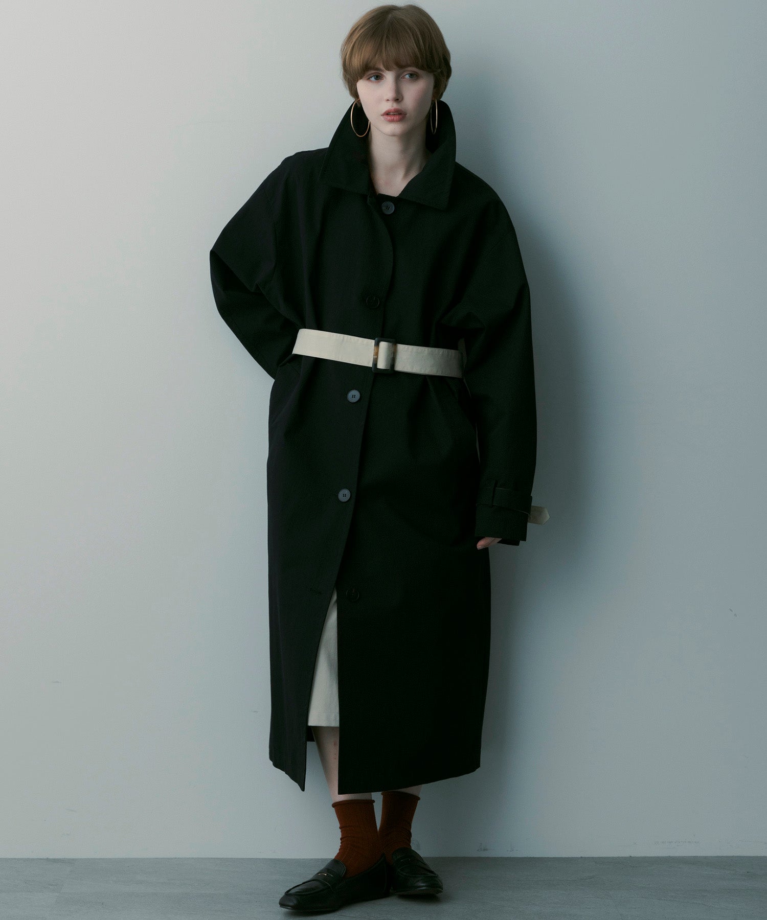 【12月上旬お届け予約商品】バイカラーロングコート