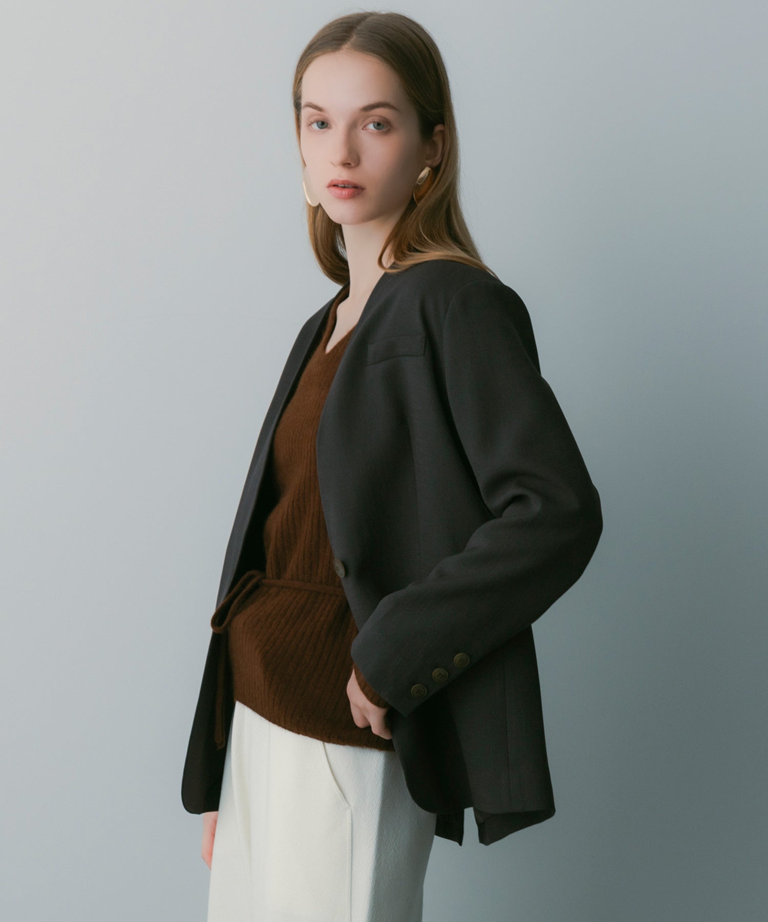 【3月中旬お届け予約商品】ノーカラージャケット