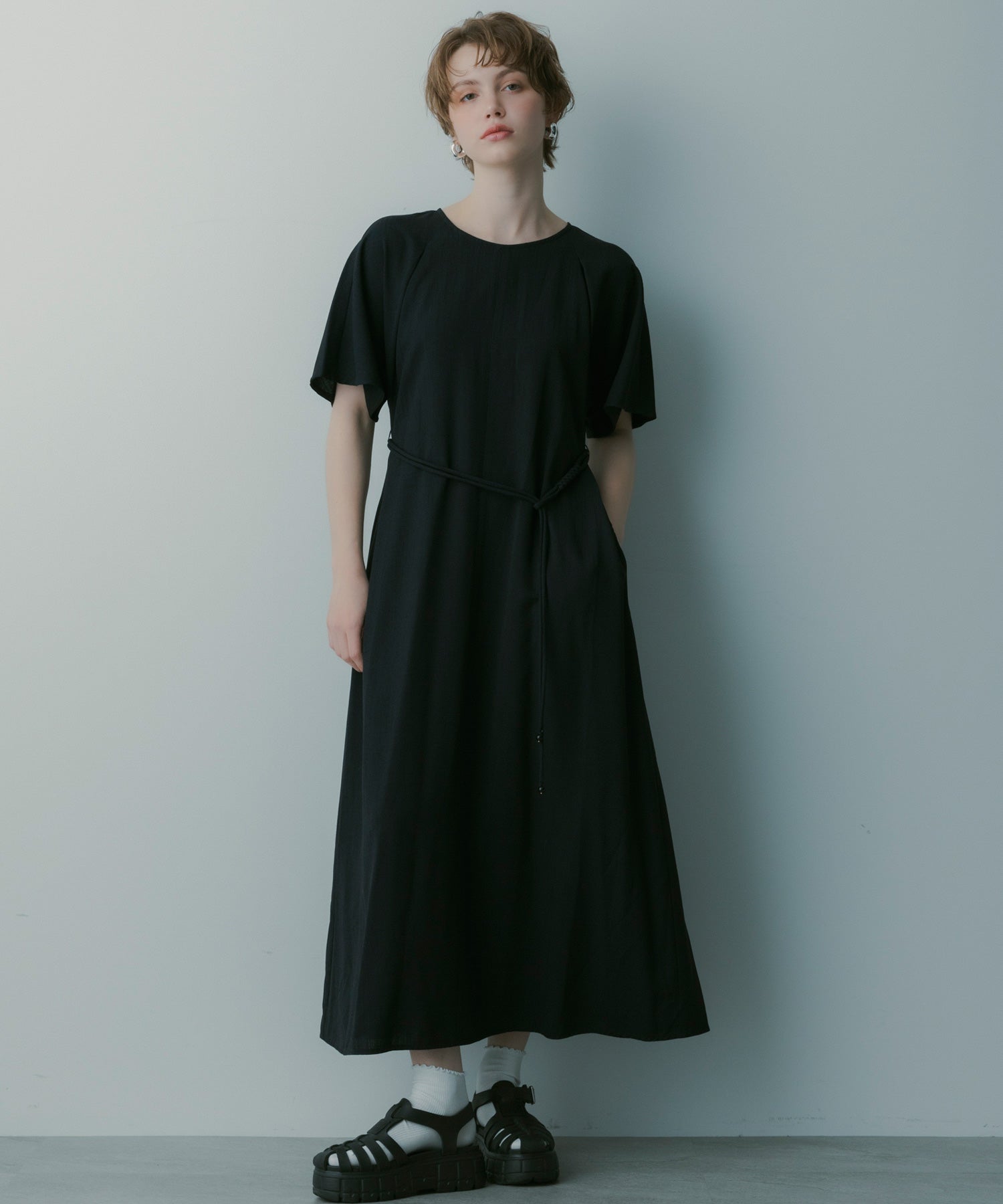 【3月中旬お届け予約商品】ウエストマークワンピース