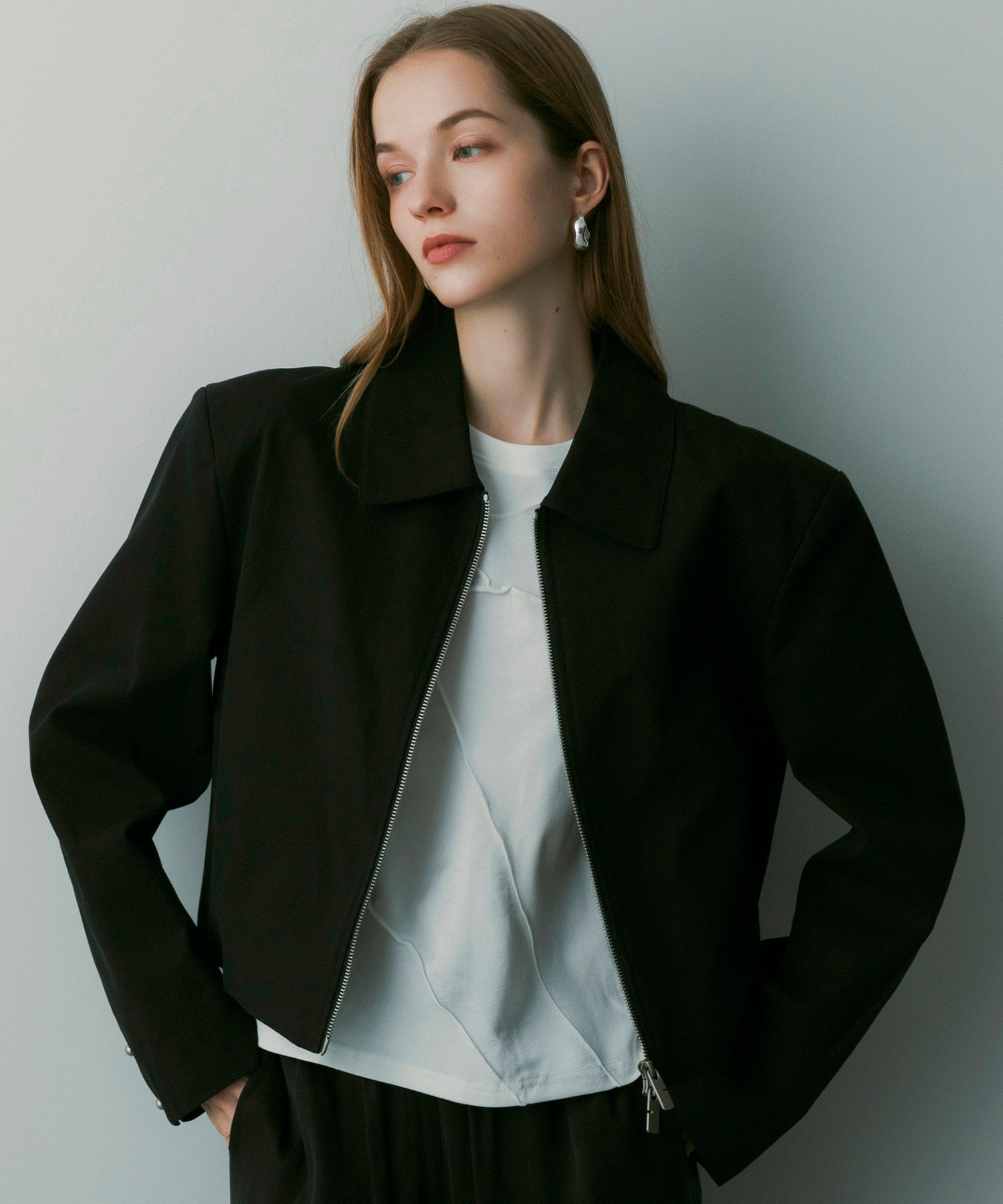 クロップドジップジャケット