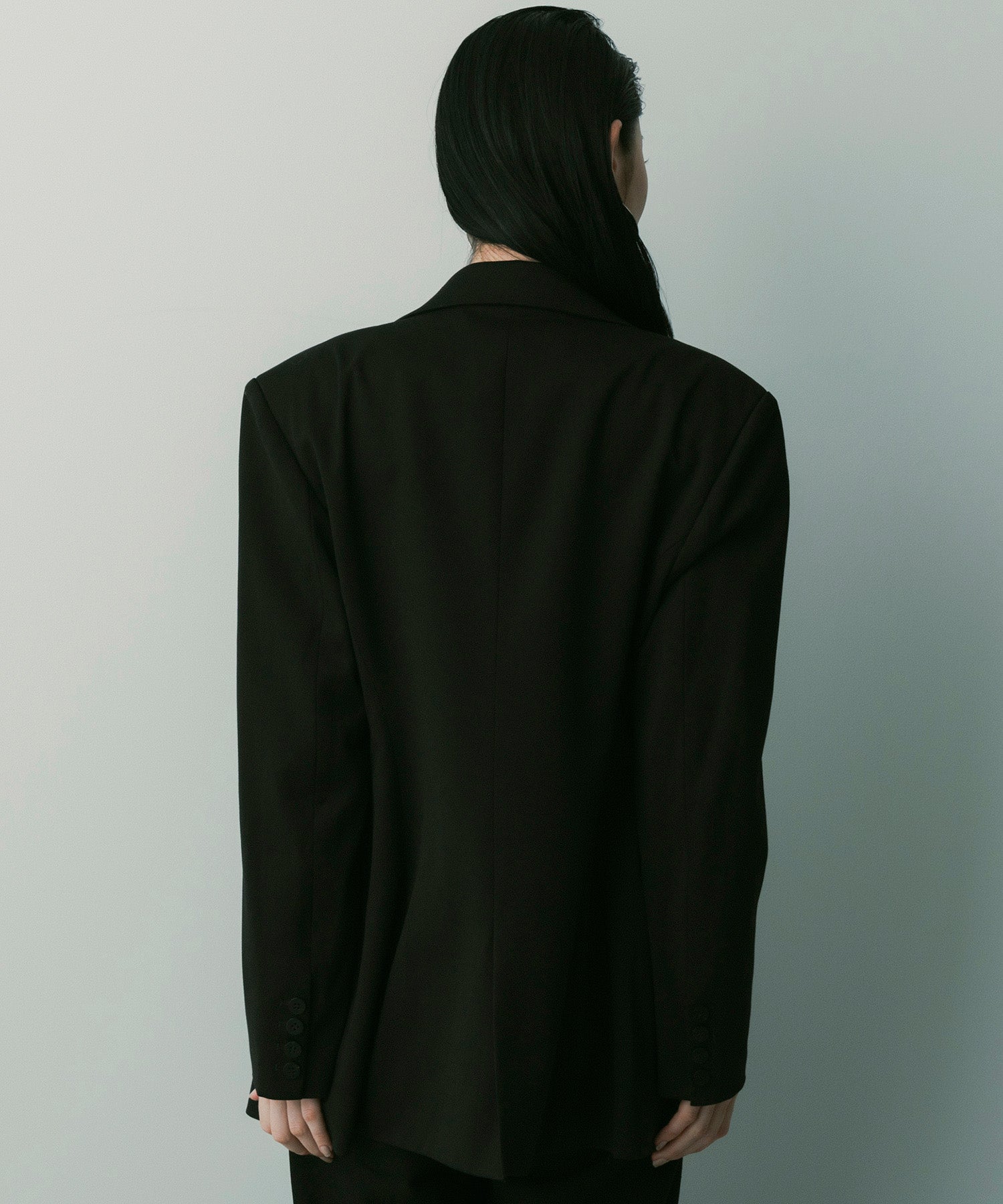 ウールブレンド ピークドラペルジャケット