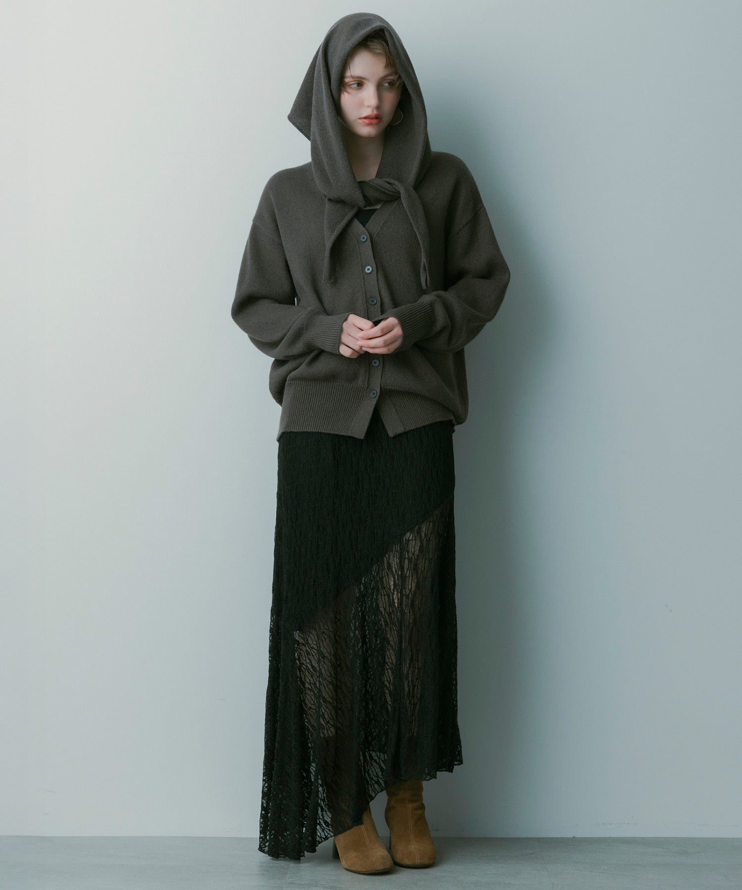 アシンメトリー レーススカート