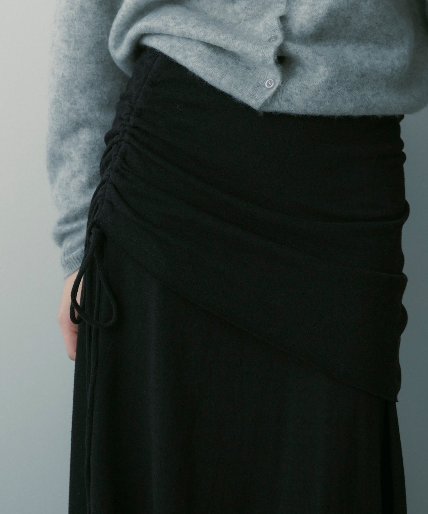 【3月中旬お届け予約商品】ドローストリングロングスカート