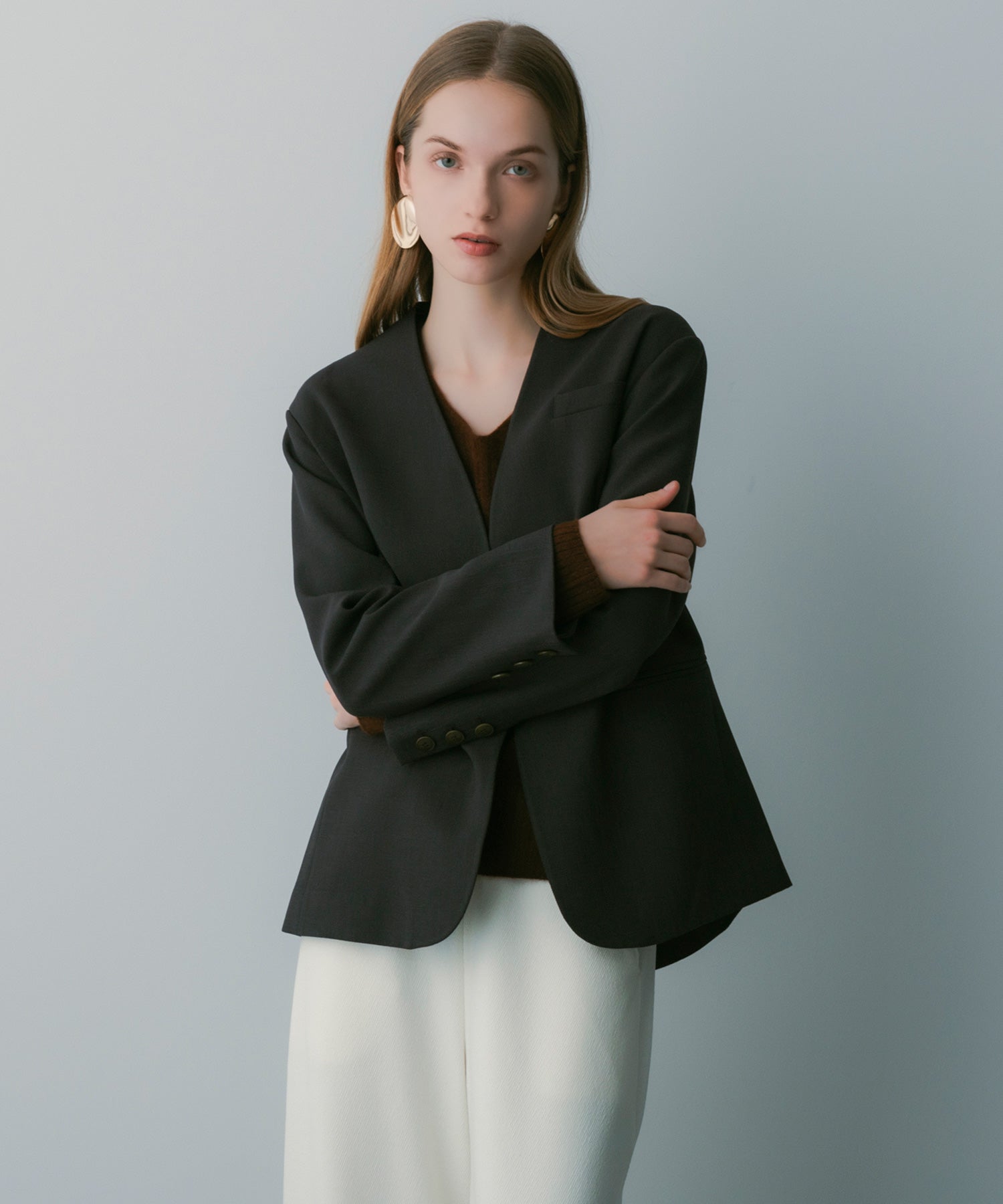 【3月中旬お届け予約商品】ノーカラージャケット