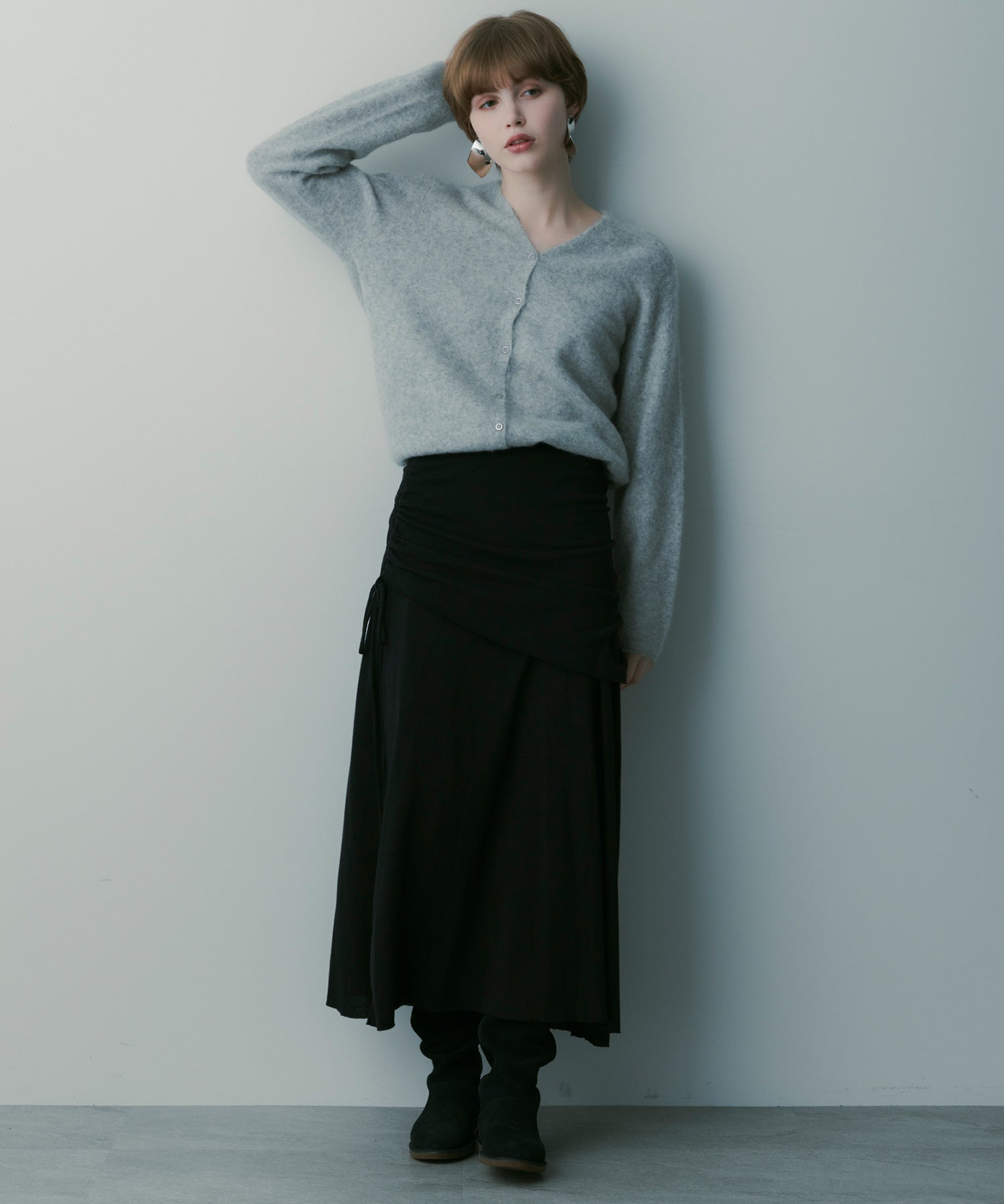 【3月中旬お届け予約商品】ドローストリングロングスカート