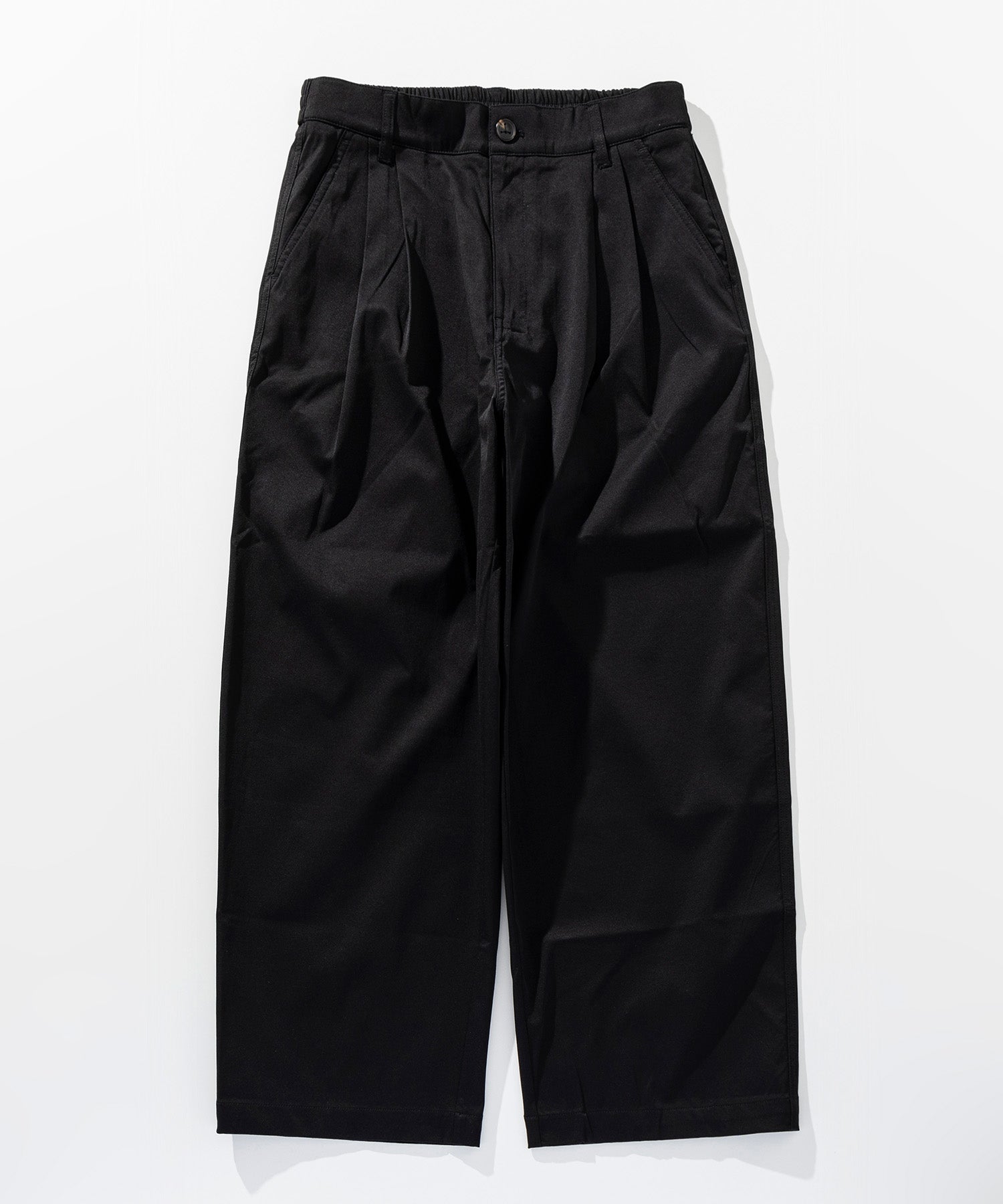 ハイウエスト ワンプリーツワイドパンツ