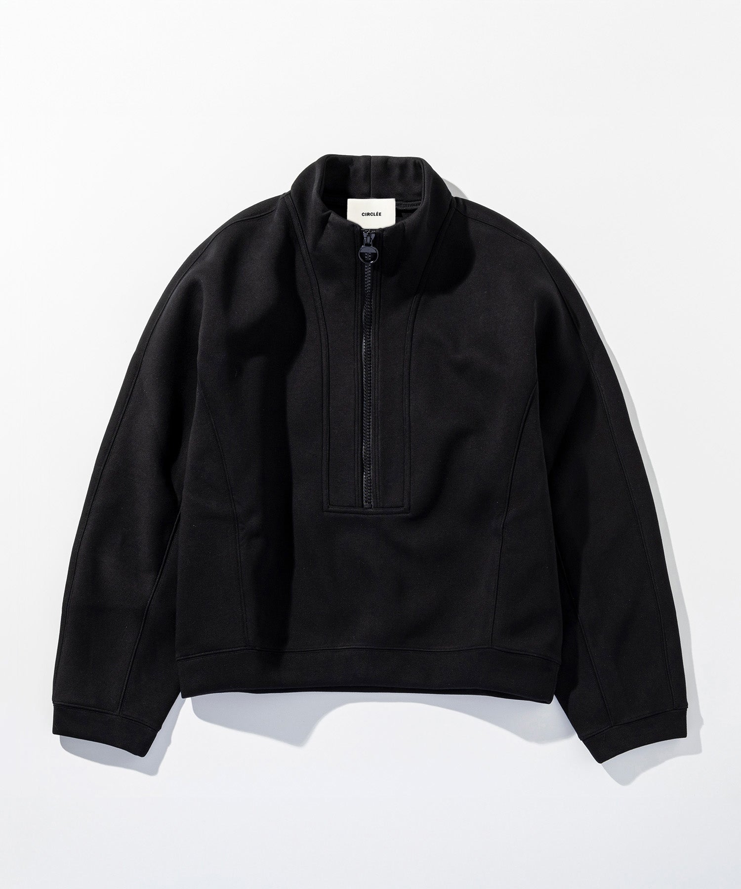 ハーフジップ モックネックプルオーバー