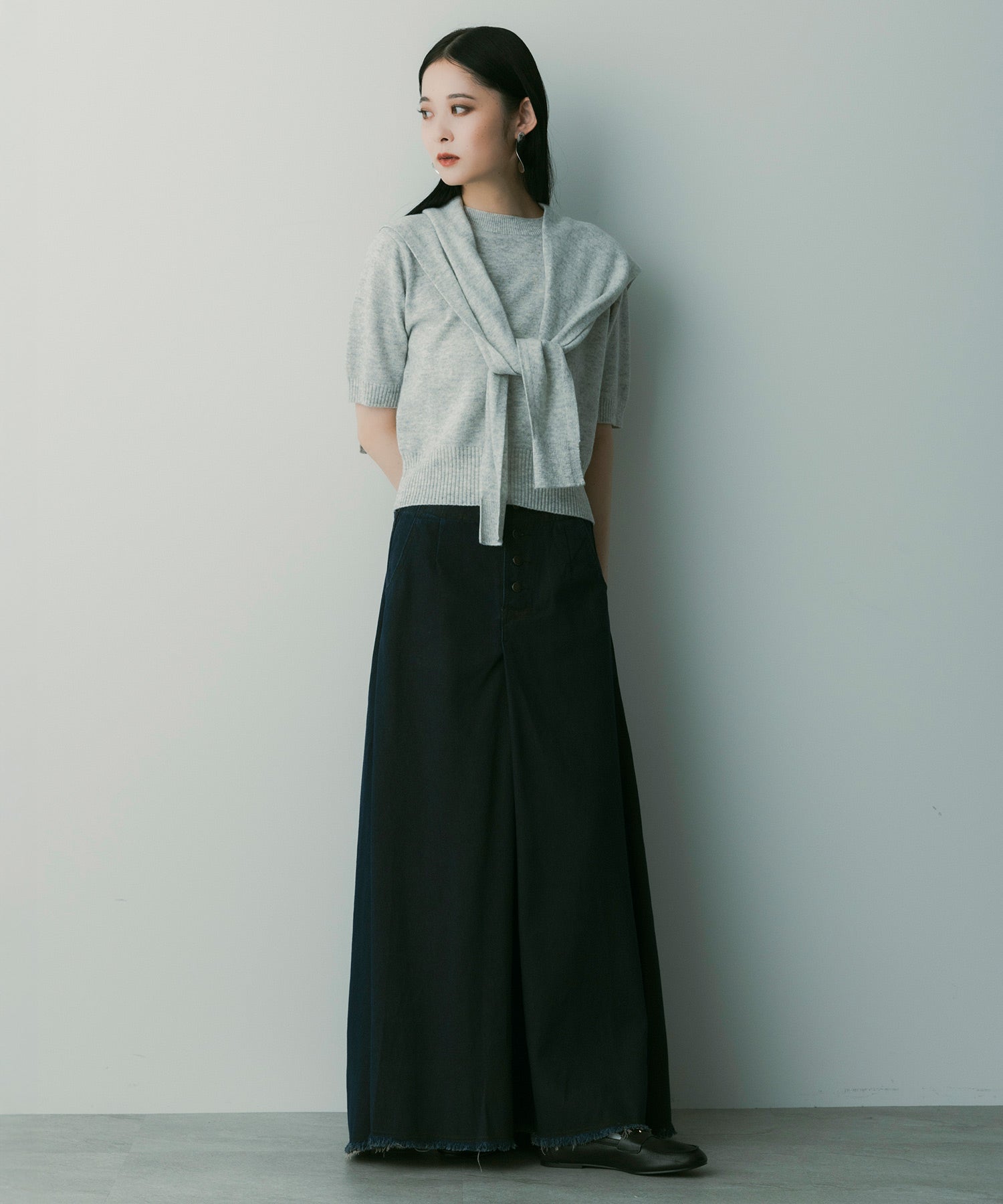 ヴィンテージライク フレアデニムスカート