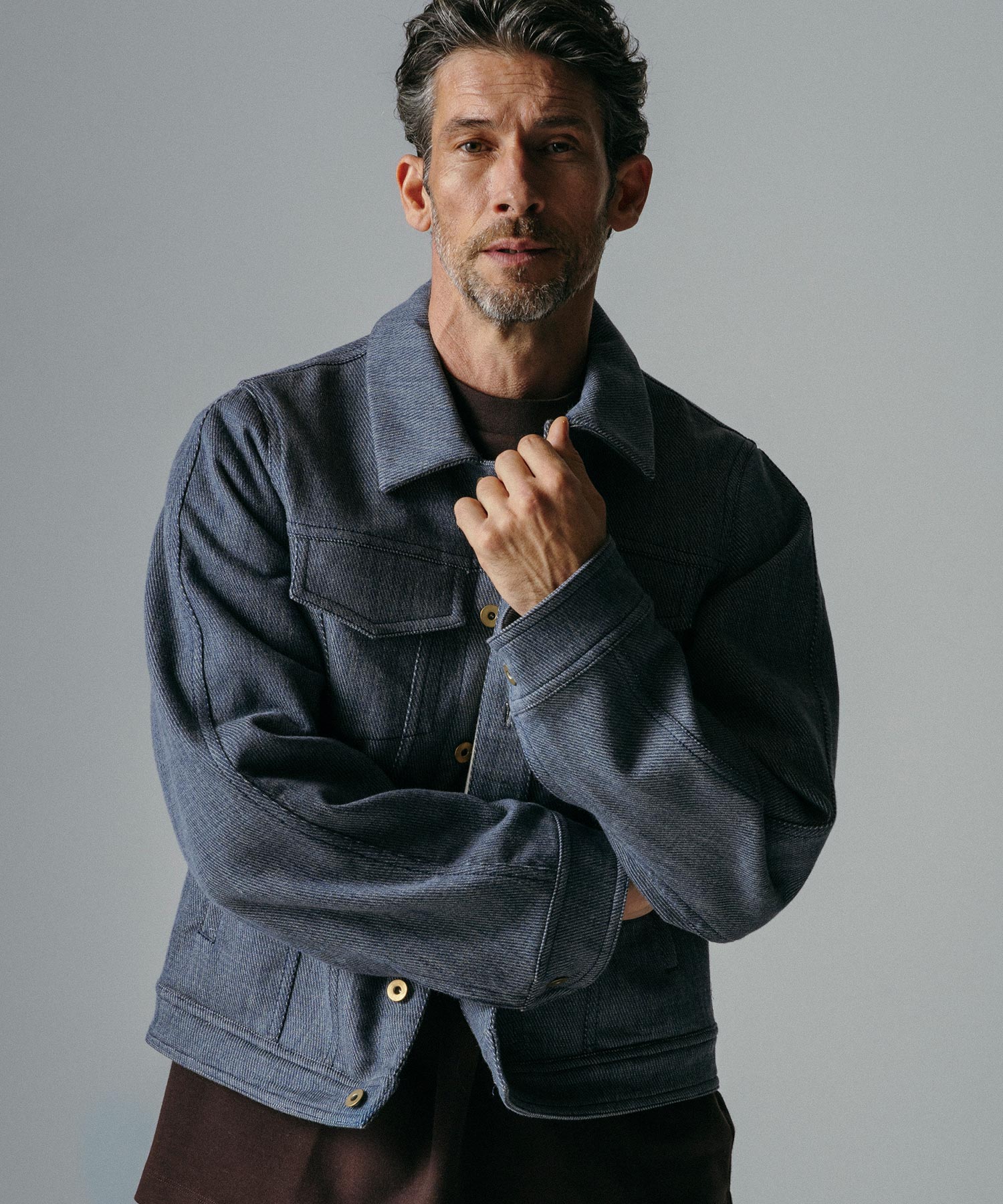 ツイル/ヘリンボーン コットンデニムジャケット