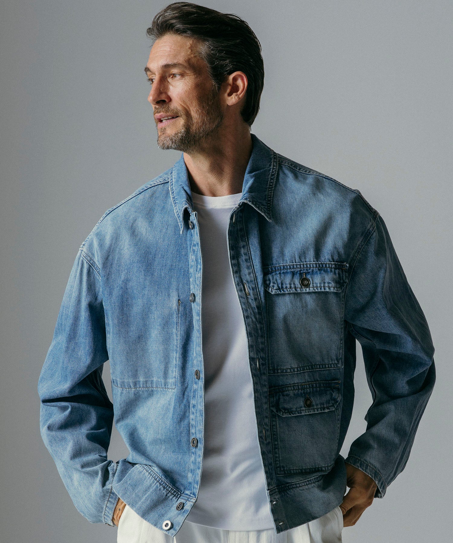 【12月上旬お届け予約商品】ウォッシュド ビッグシルエット デニムジャケット