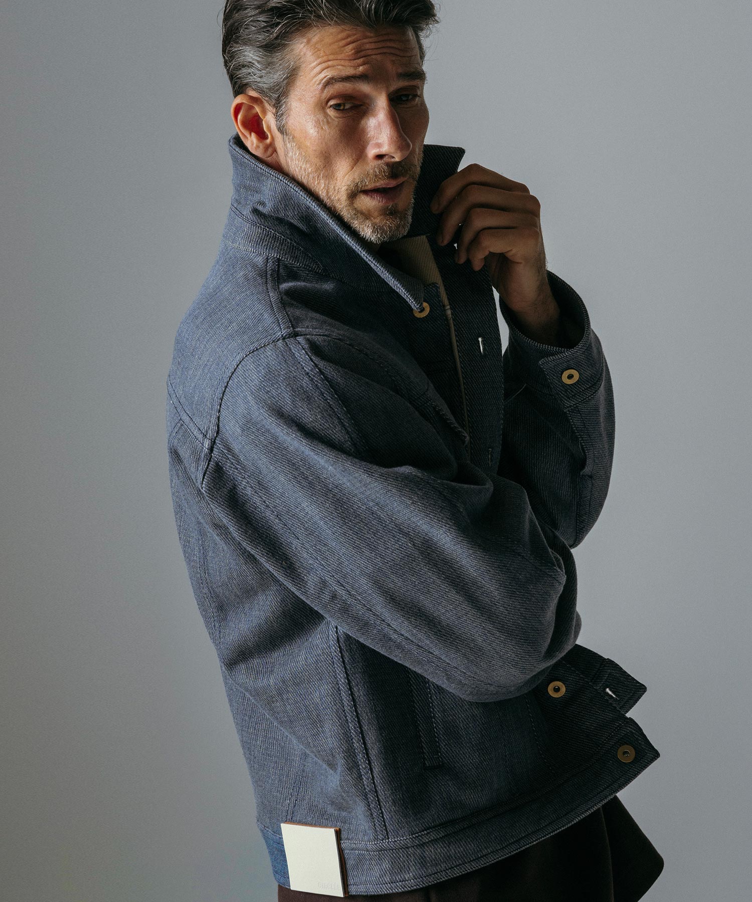 ツイル/ヘリンボーン コットンデニムジャケット