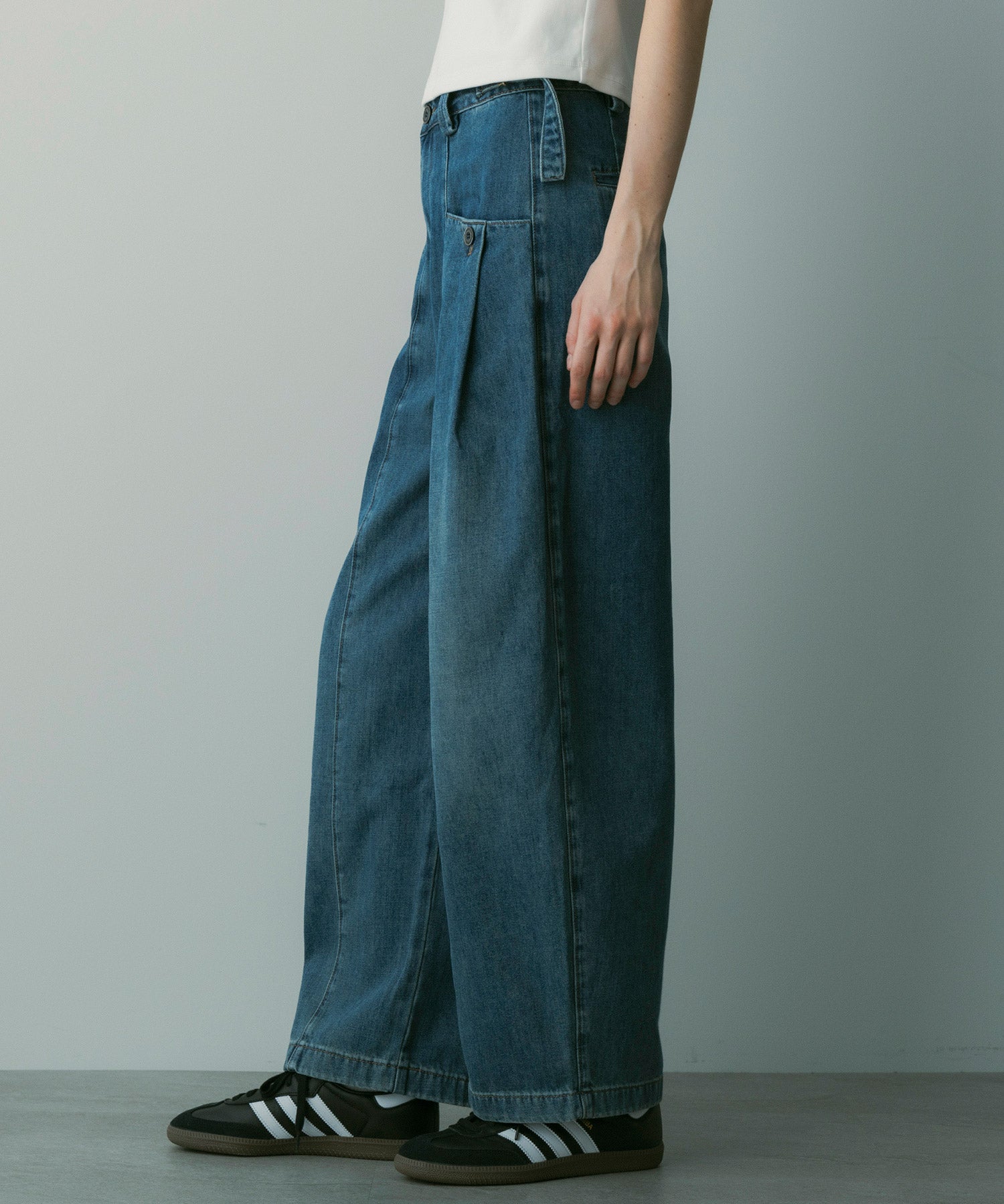 【3月中旬お届け予約商品】ヴィンテージウォッシュデニムパンツ