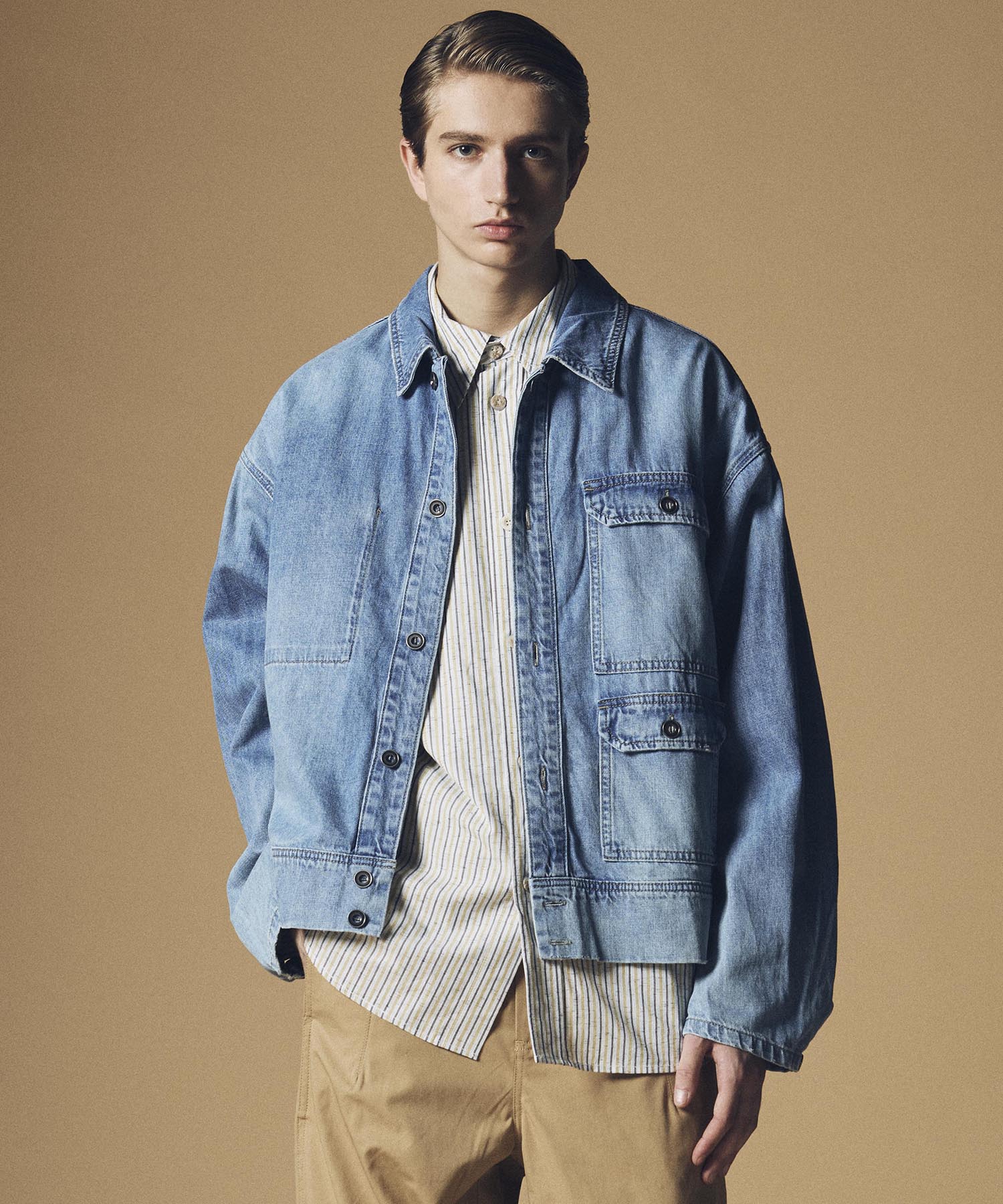 【12月上旬お届け予約商品】ウォッシュド ビッグシルエット デニムジャケット